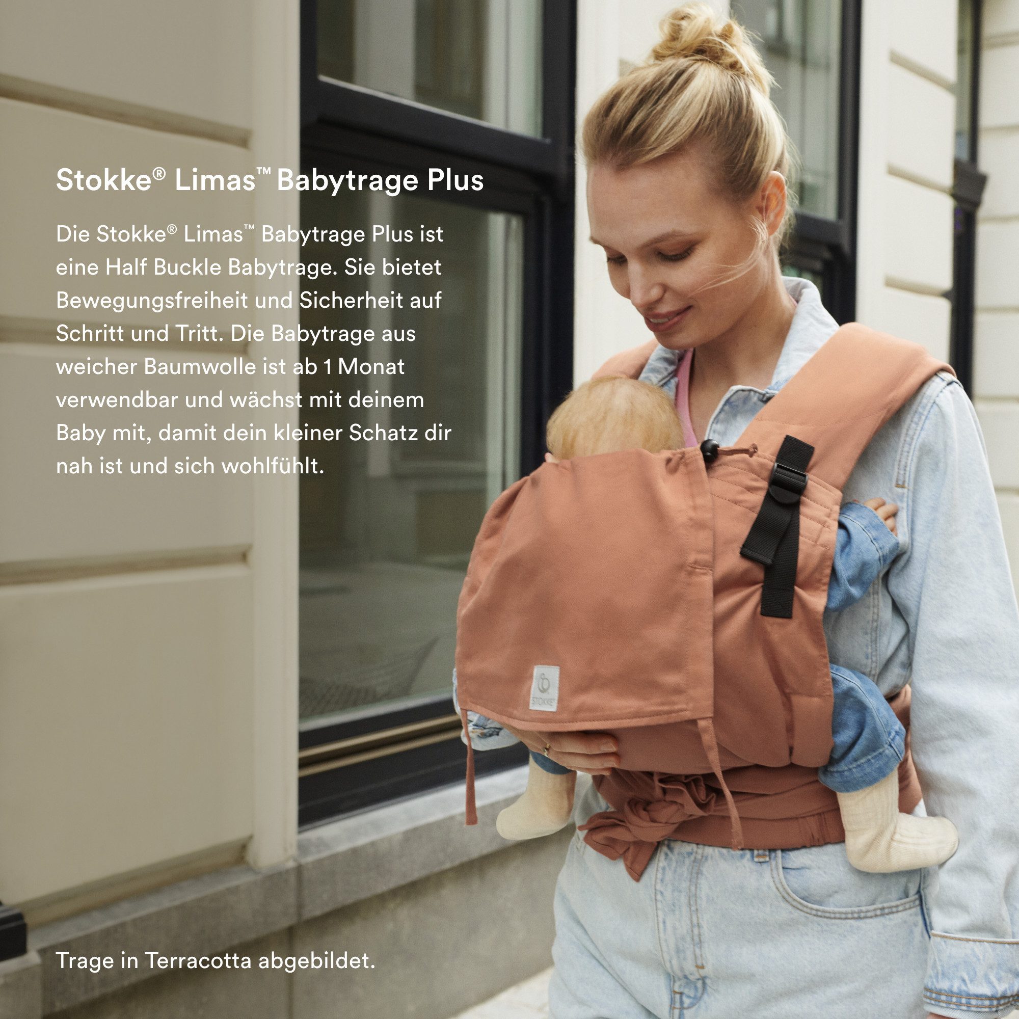 Stokke Babytrage Limas™ Babytrage Plus, Half Buckle Babytrage für optimalen Komfort & Halt