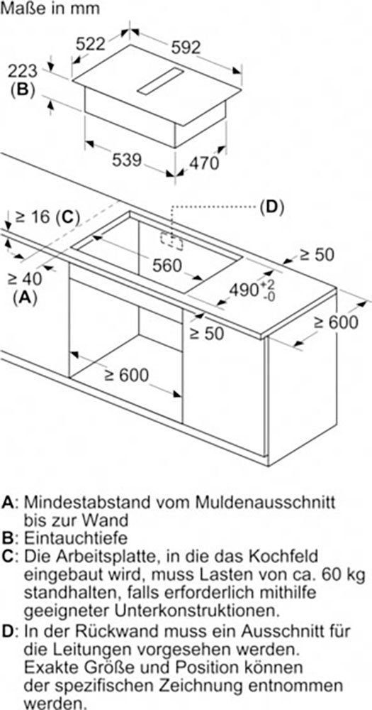 Constructa Kochfeld mit Dunstabzug CV431235