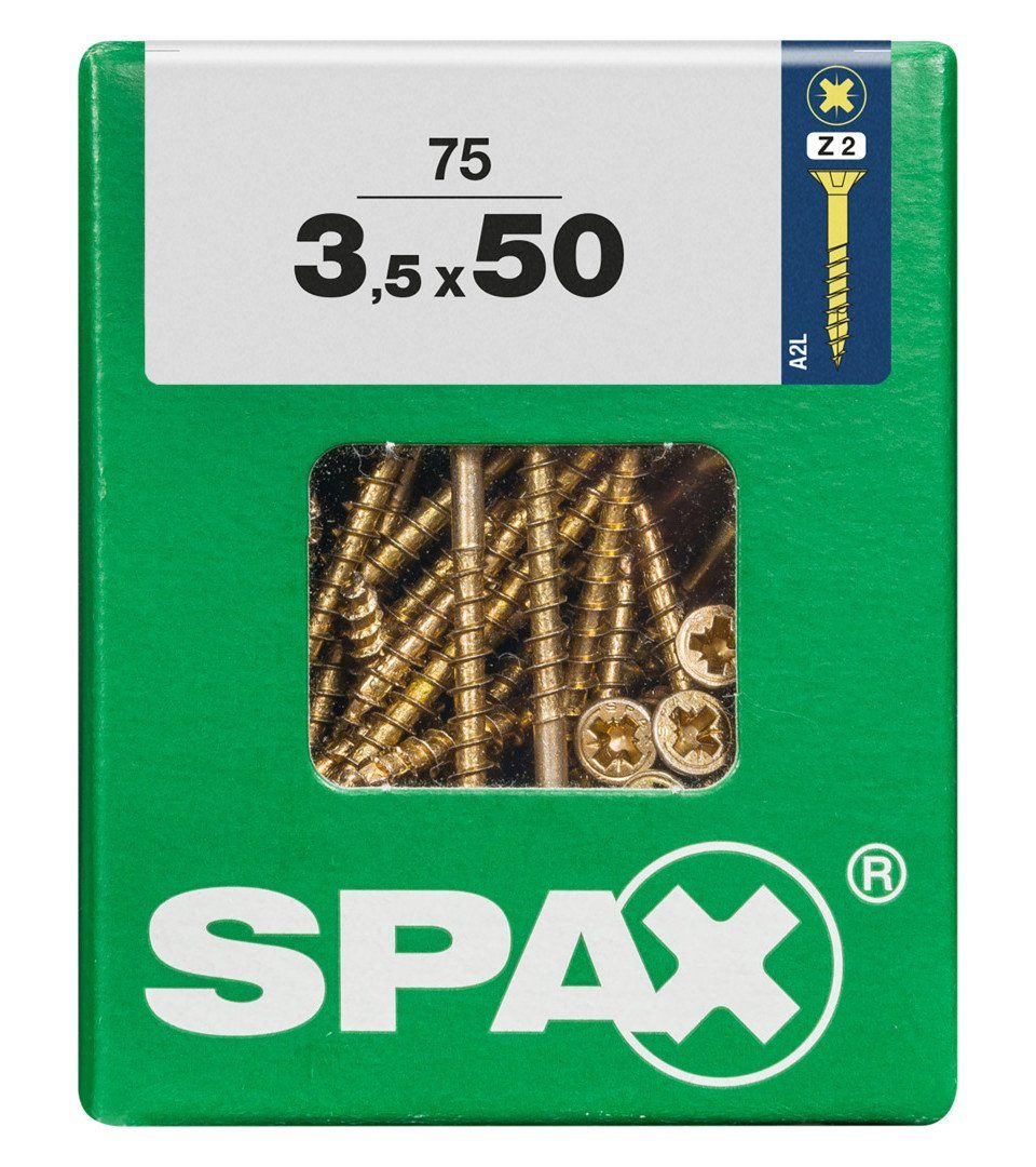 SPAX Holzbauschraube Spax Universalschrauben 3.5 x 50 mm PZ 2 - 75 Stk.
