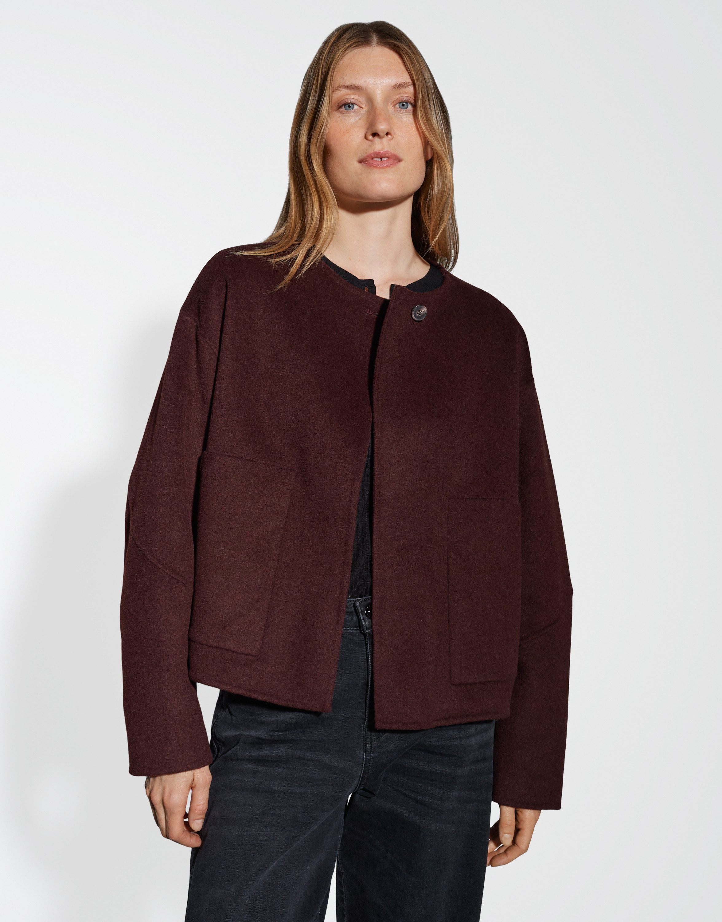 OPUS Kurzjacke HENRICA Boxy mit abnehmbarem Schal günstig online kaufen