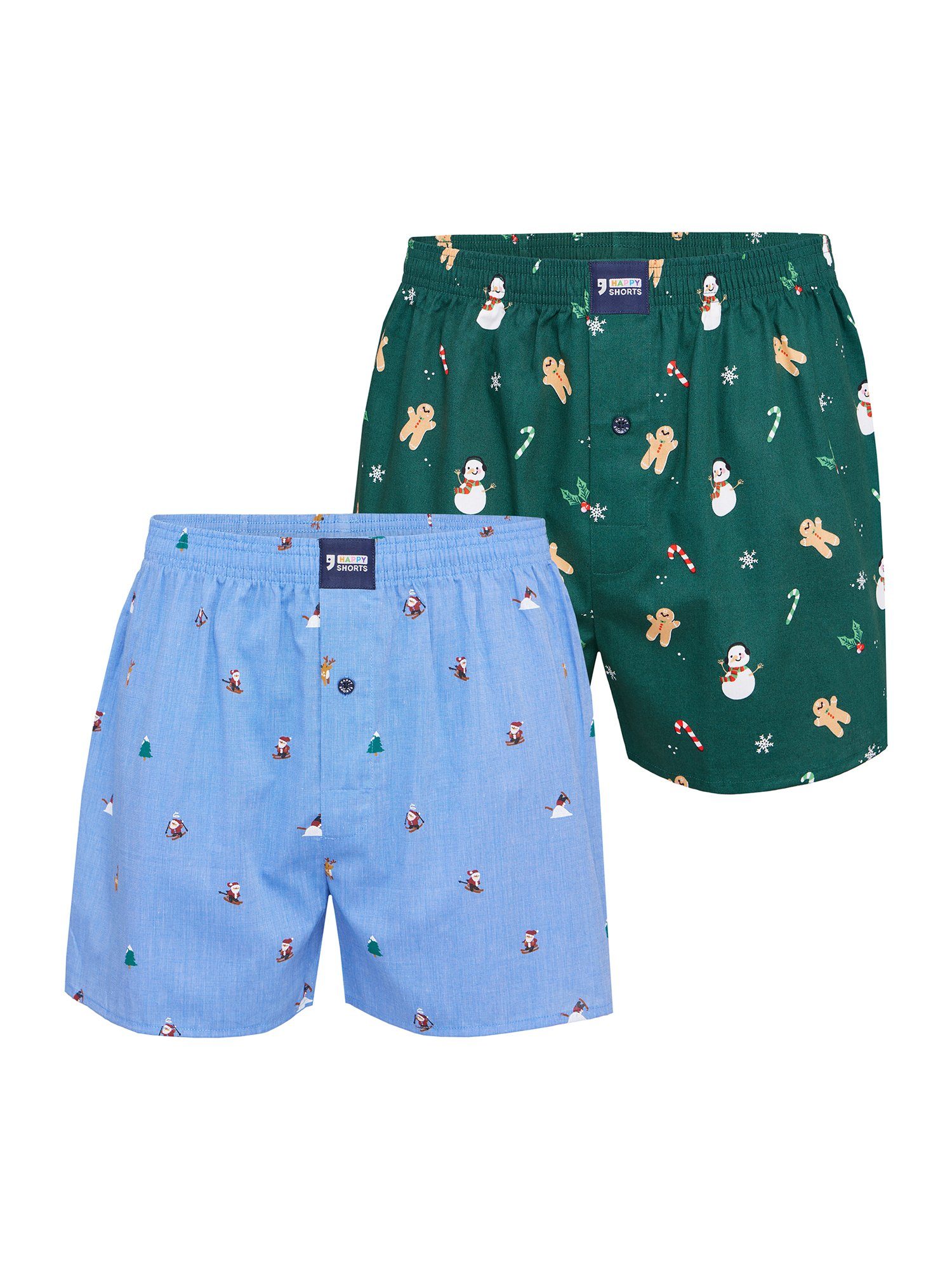 HAPPY SHORTS Boxer XMAS (2-St) unterhose unterwäsche boxershort günstig online kaufen