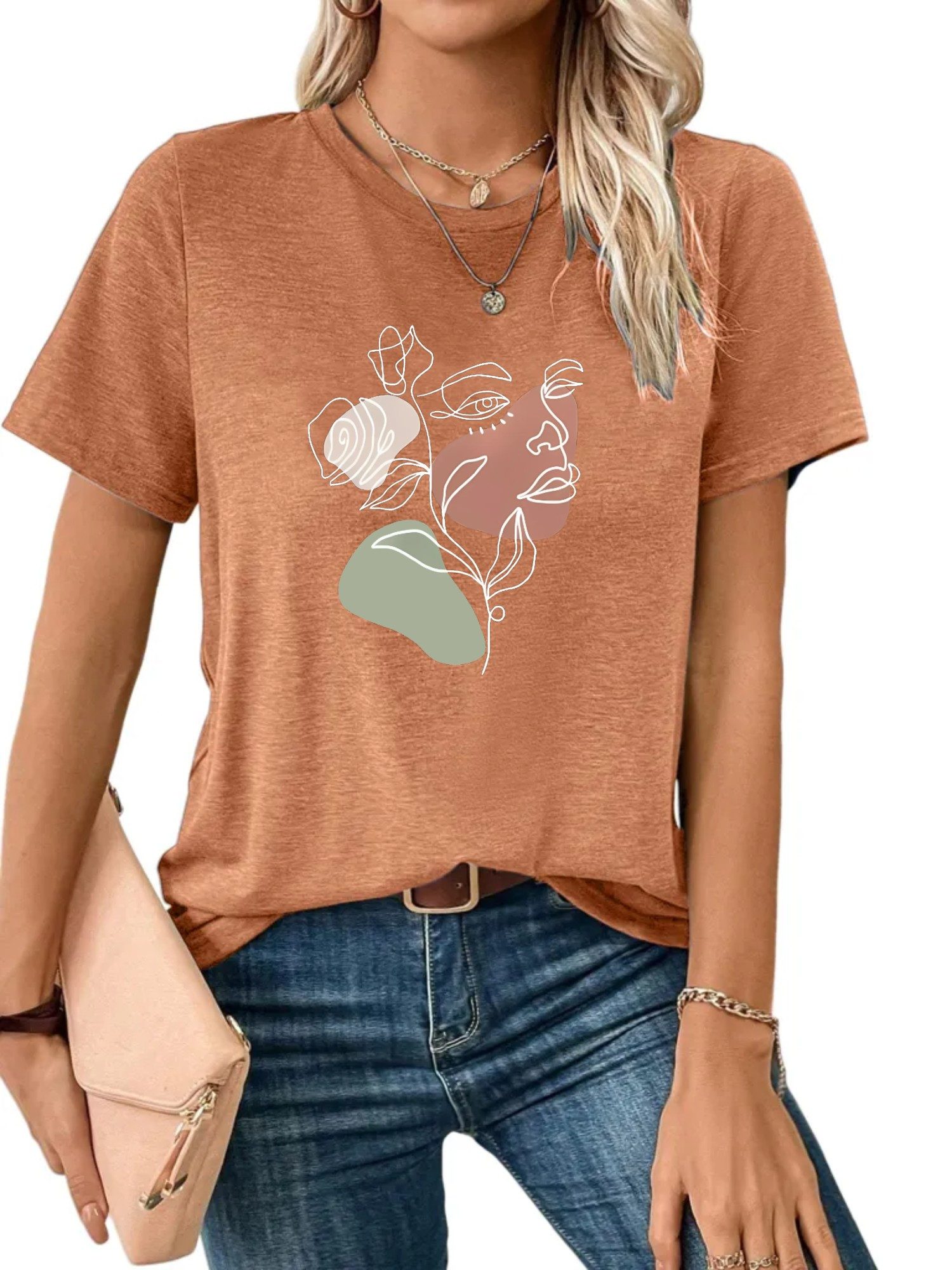 PYL Kurzarmbluse Damen Sommer Casual T-Shirt günstig online kaufen