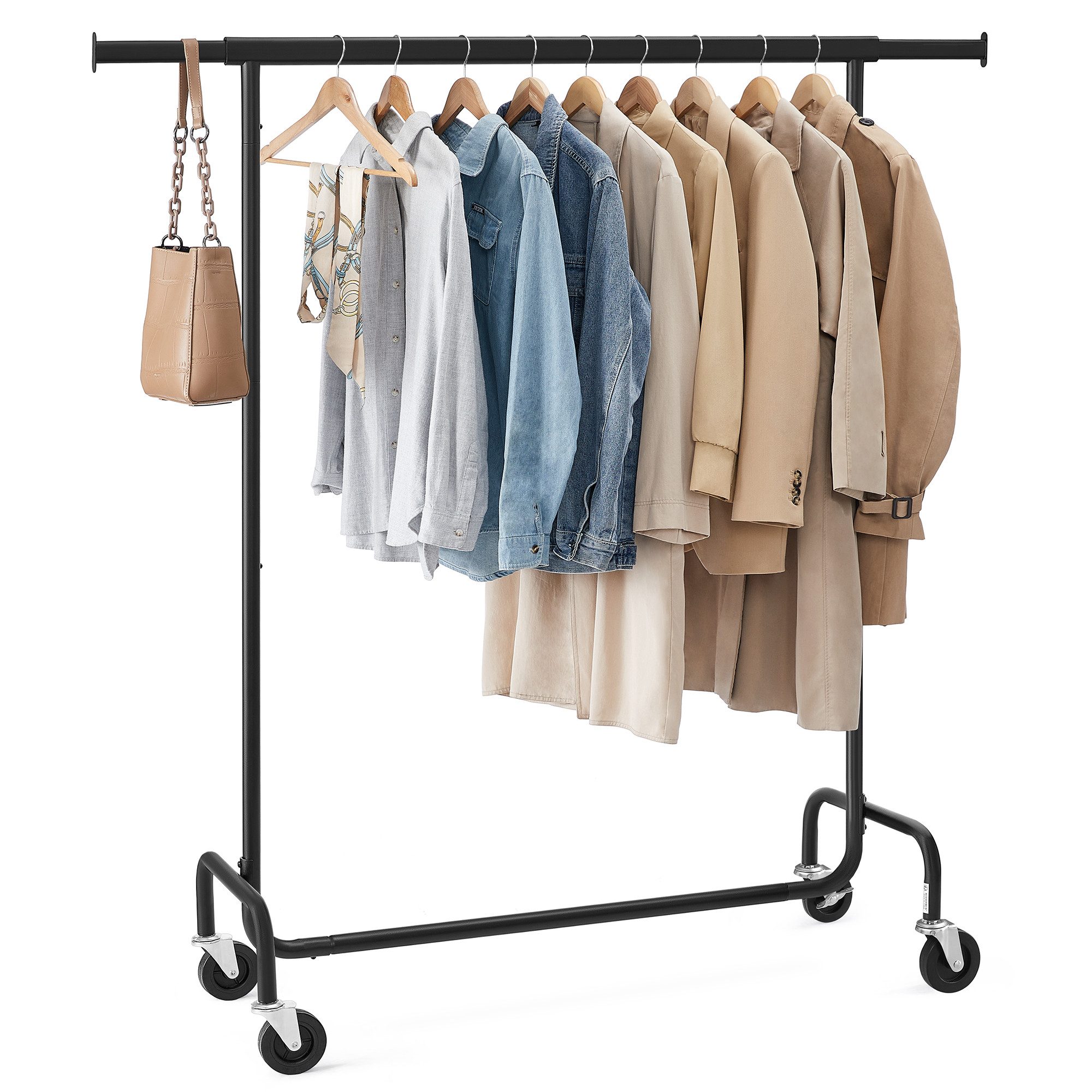 SONGMICS Kleiderständer, Garderobenständer auf Rollen, aus Metall, bis 130 günstig online kaufen
