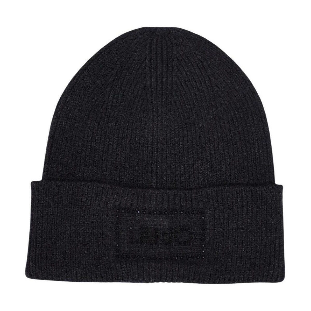 Liu Jo Strickmütze - Modische Beanie im Rippstrick mit Logo für Damen