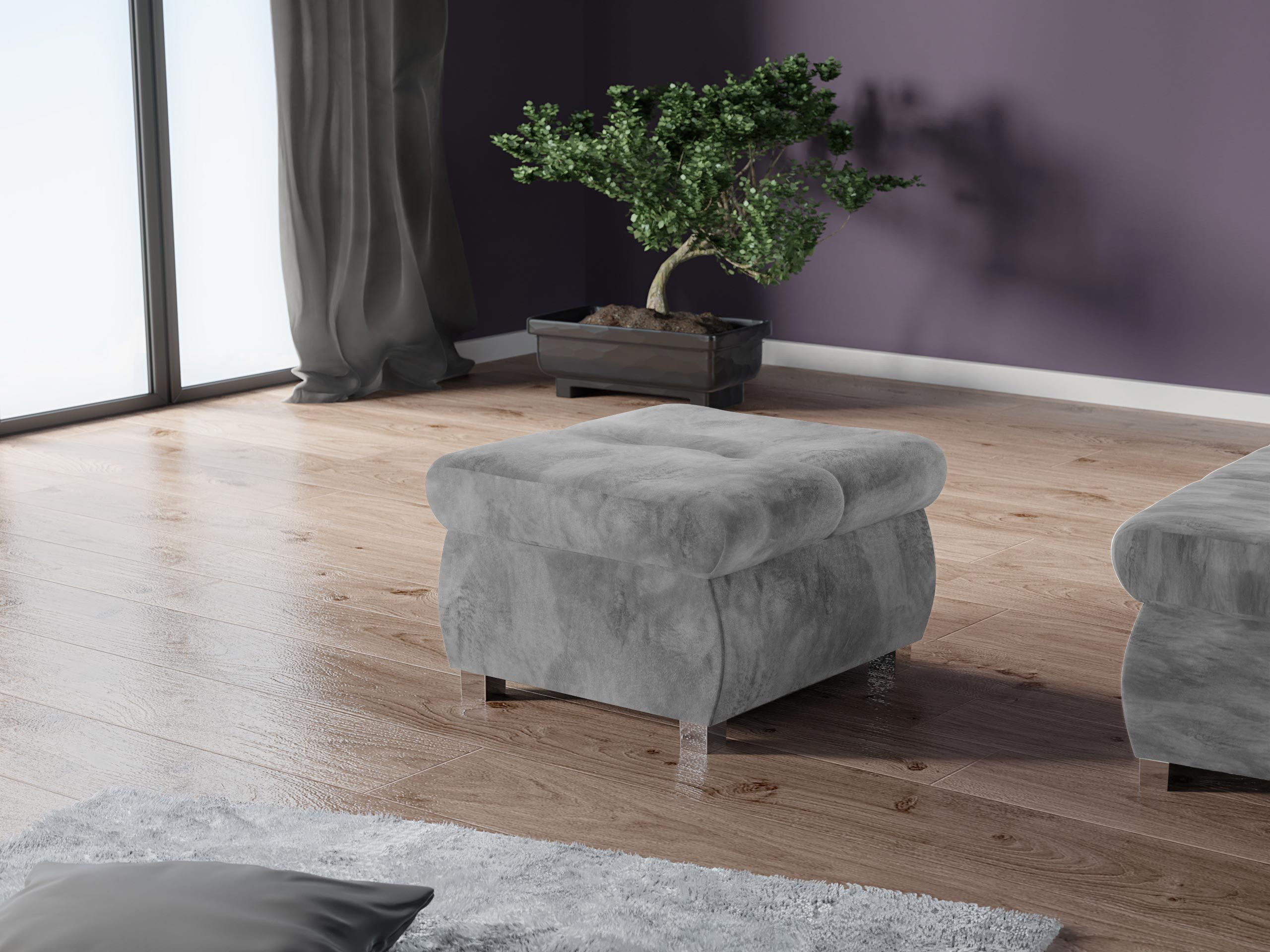 MIRJAN24 Polsterhocker Orkan Klein, Holzkonstruktion, 60x60x39 günstig online kaufen