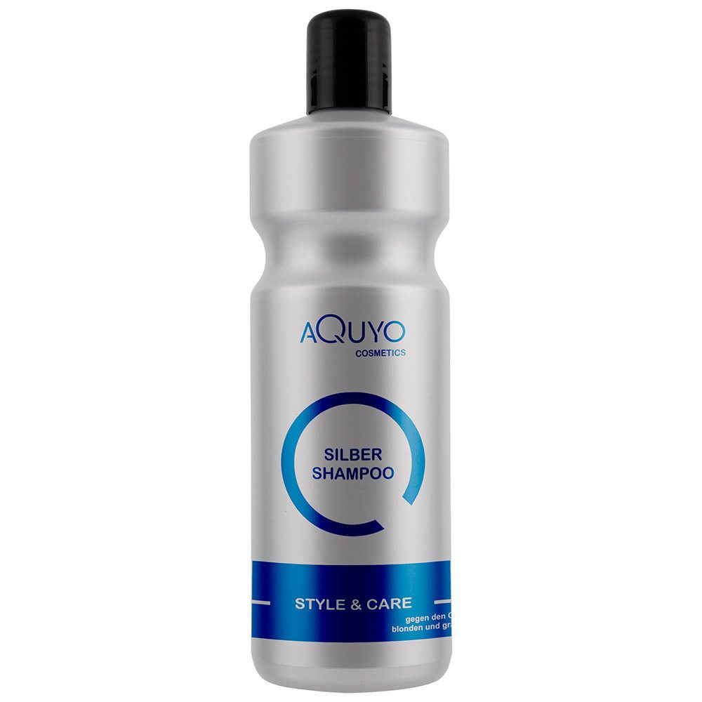 AQUYO Cosmetics Silbershampoo Silber Shampoo, Anti Gelbstich Shampoo für graues oder blondes Haar