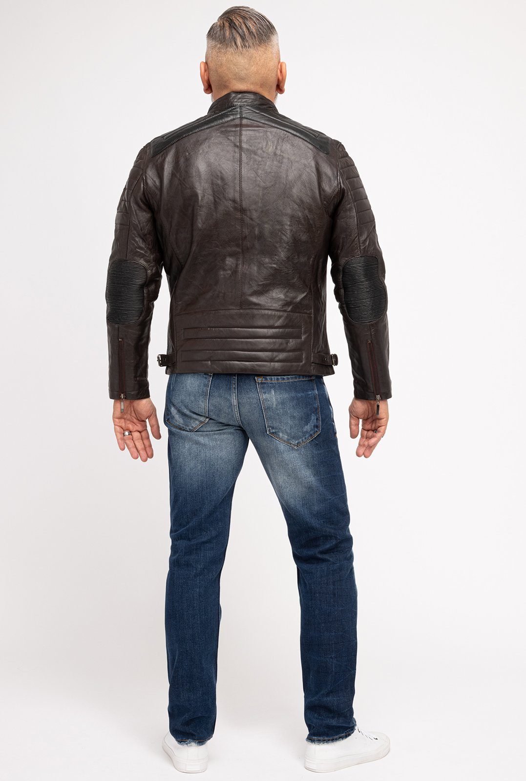 Indumentum Stonewashed Dunkelblau Jeans IR-503 Regular-fit-Jeans Herren