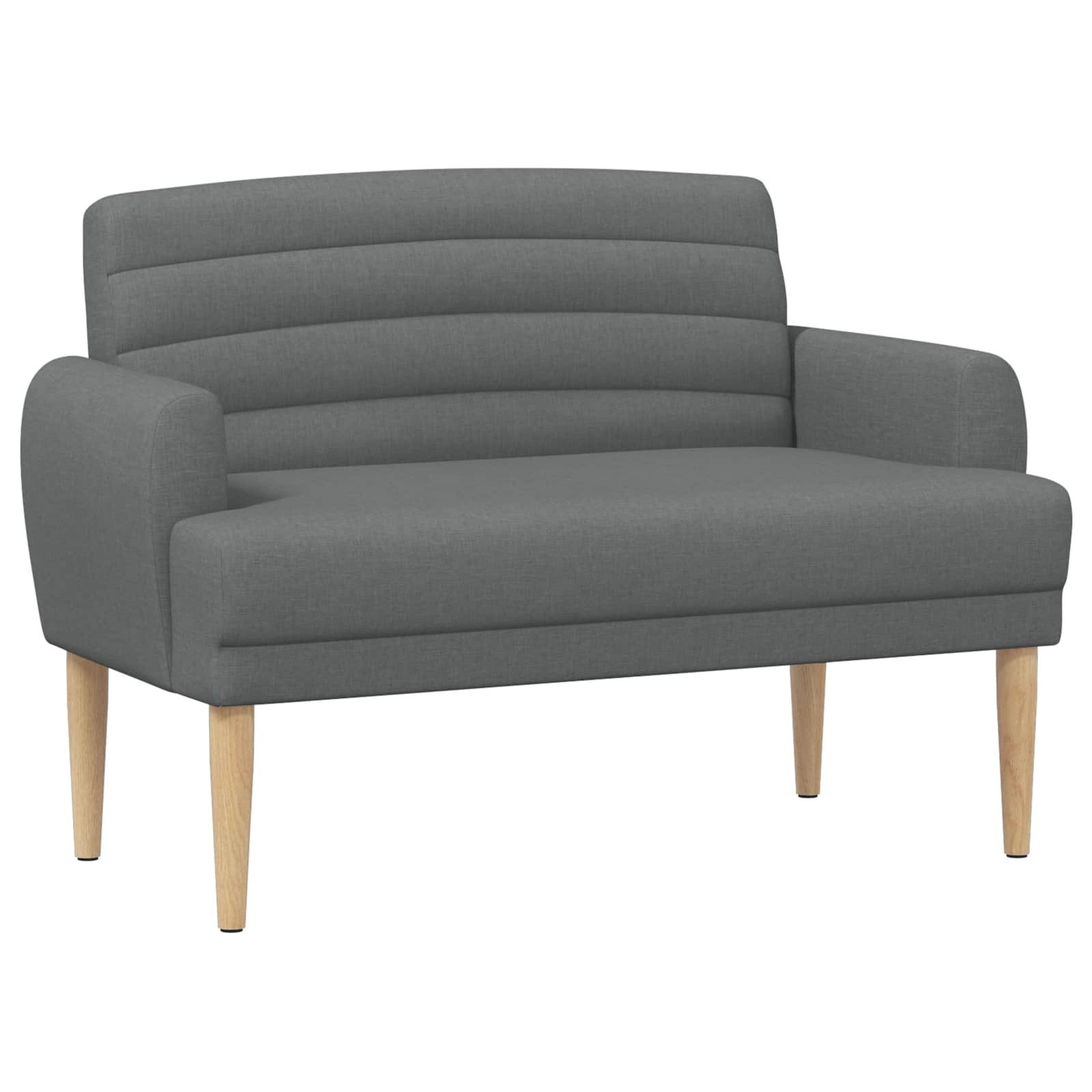 vidaXL Sitzbank Zweisitzer mit Knopfheftung Dunkelgrau 116 x 67 x 80 cm Stoff (1-St)
