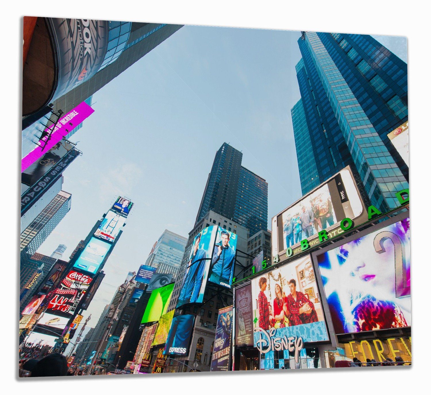 Wallario Herd-Abdeckplatte Times Square in New York, ESG-Sicherheitsglas, (Glasplatte, 1 tlg., inkl. 5mm Noppen), verschiedene Größen