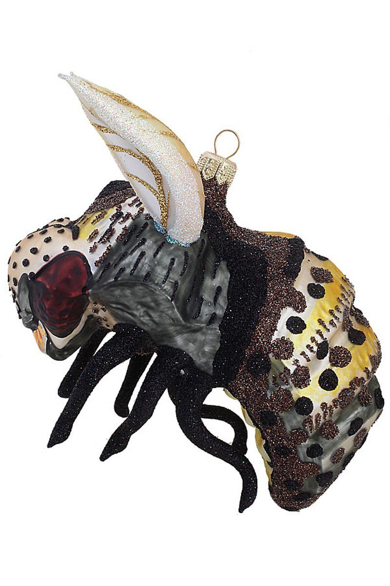 Hamburger Weihnachtskontor Christbaumschmuck Große Hummel, Dekohänger - mundgeblasen - handdekoriert
