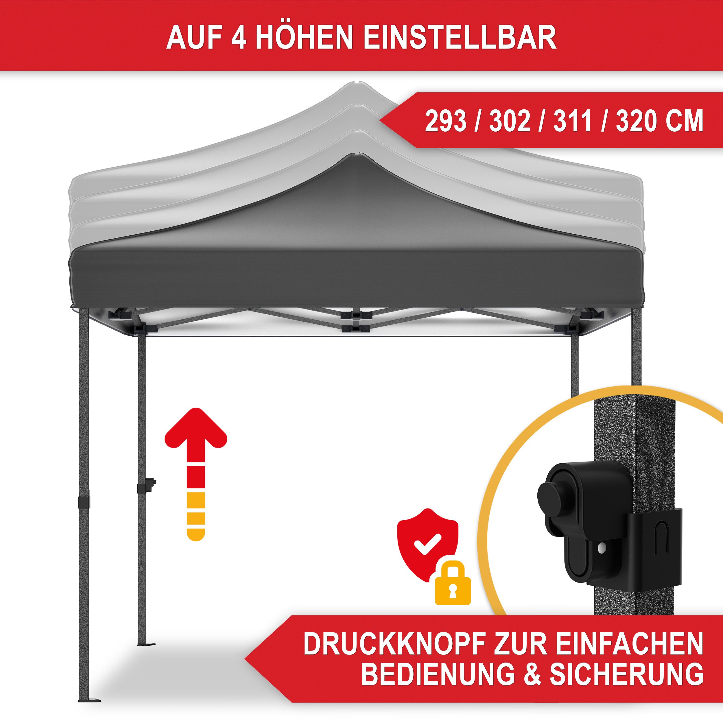 Onbest Pavillon Premium 3x3 Pop-Up mit günstig online kaufen