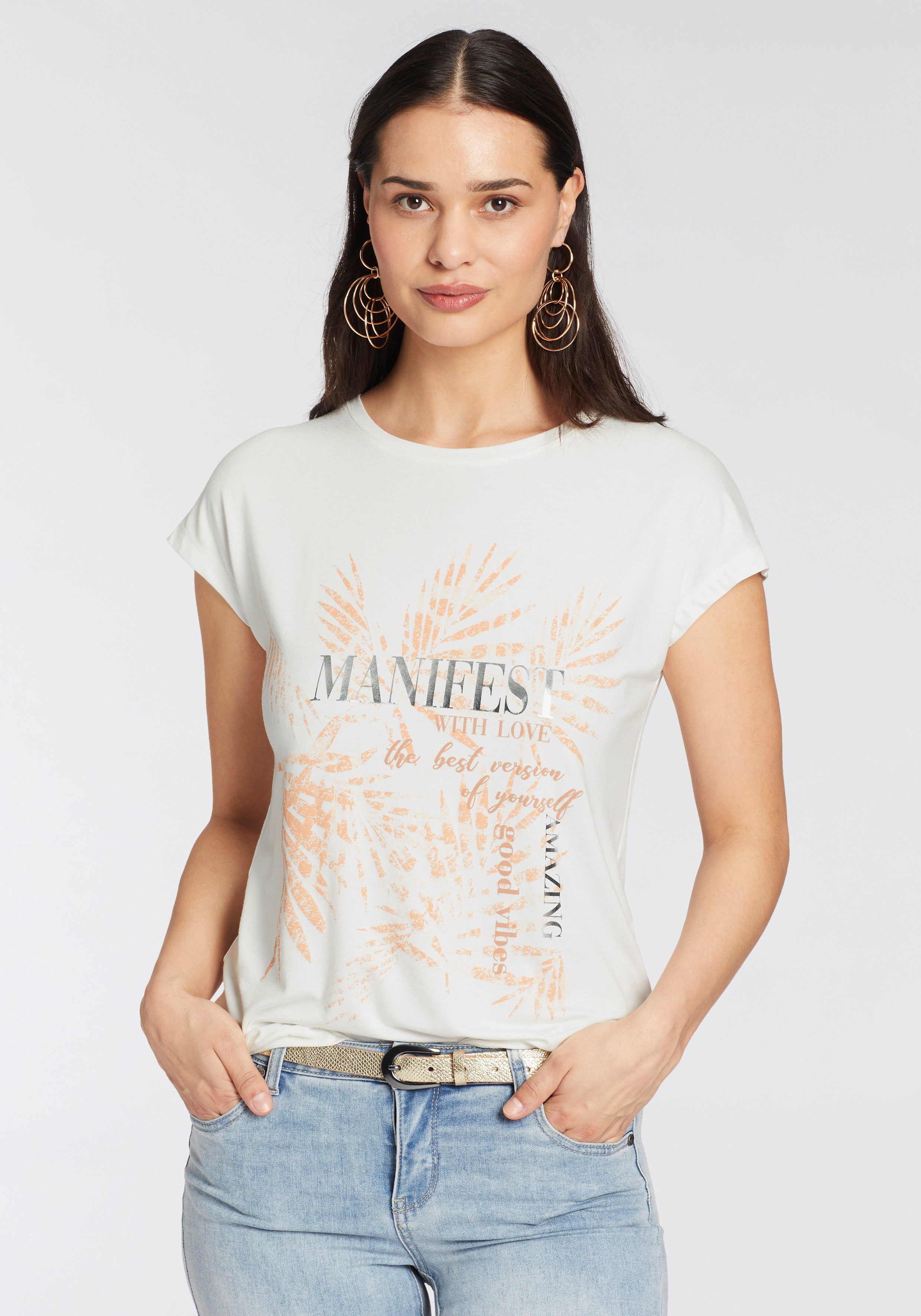 Laura Scott T-Shirt mit modernem Frontprint günstig online kaufen