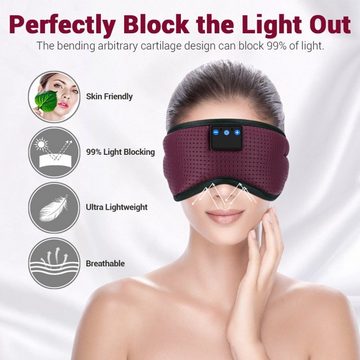 Welikera Schlafmaske Bluetooth 5.2 Schlafmaske,Smarte Augenpflege mit Musik,kühlen, 1-tlg.