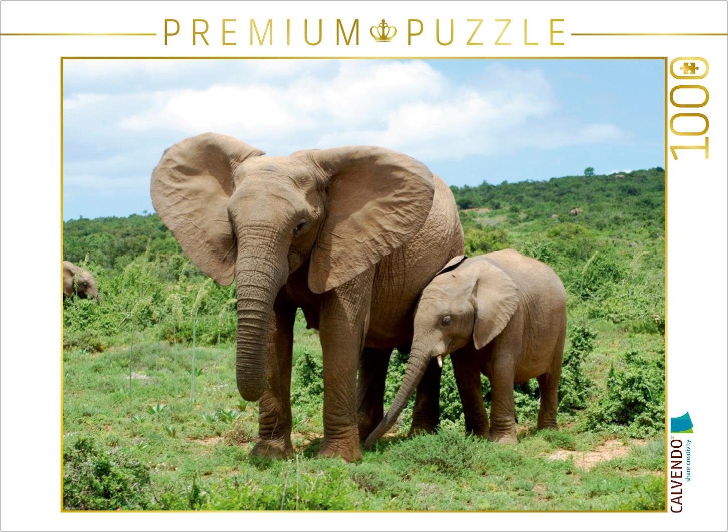 CALVENDO Puzzle CALVENDO Puzzle African Elephants in Addo 1000 Teile Lege-Größe 64 x 48 cm Foto-Puzzle Bild von Anke van Wyk, 1000 Puzzleteile