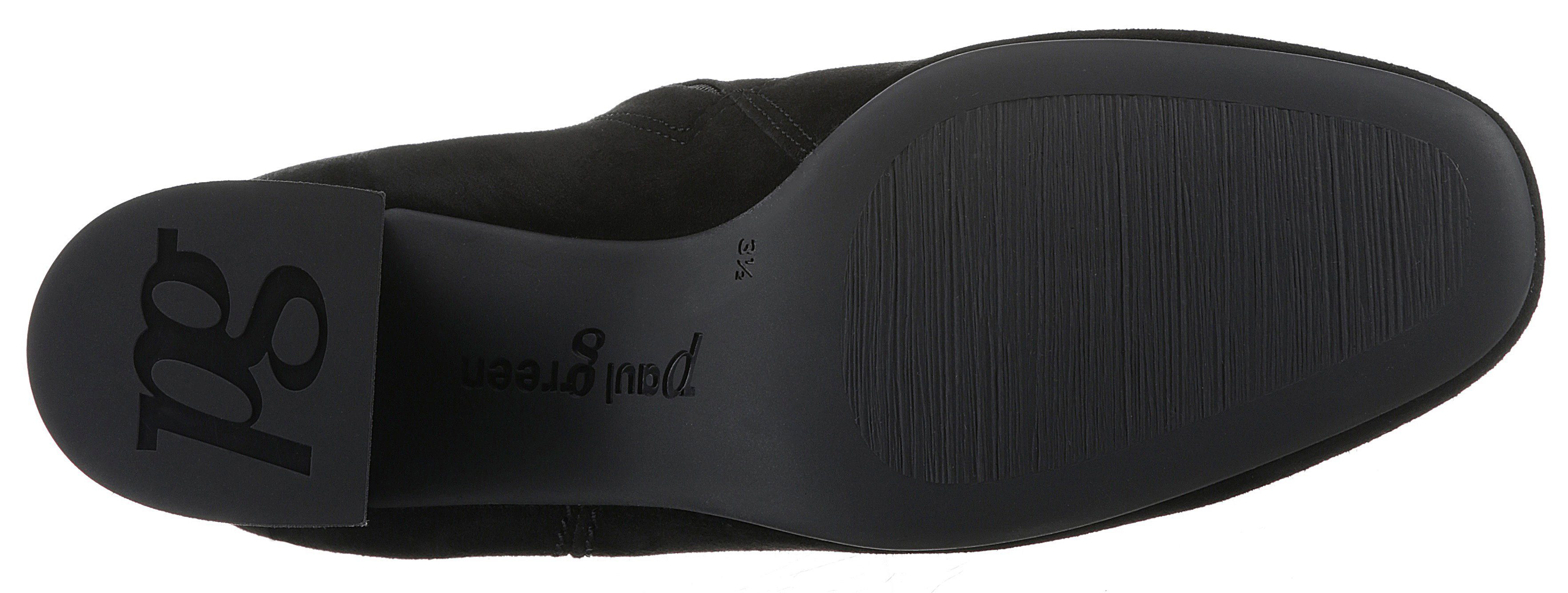 Paul Green schwarz mit Stiefelette 5,5-cm-Blockabsatz