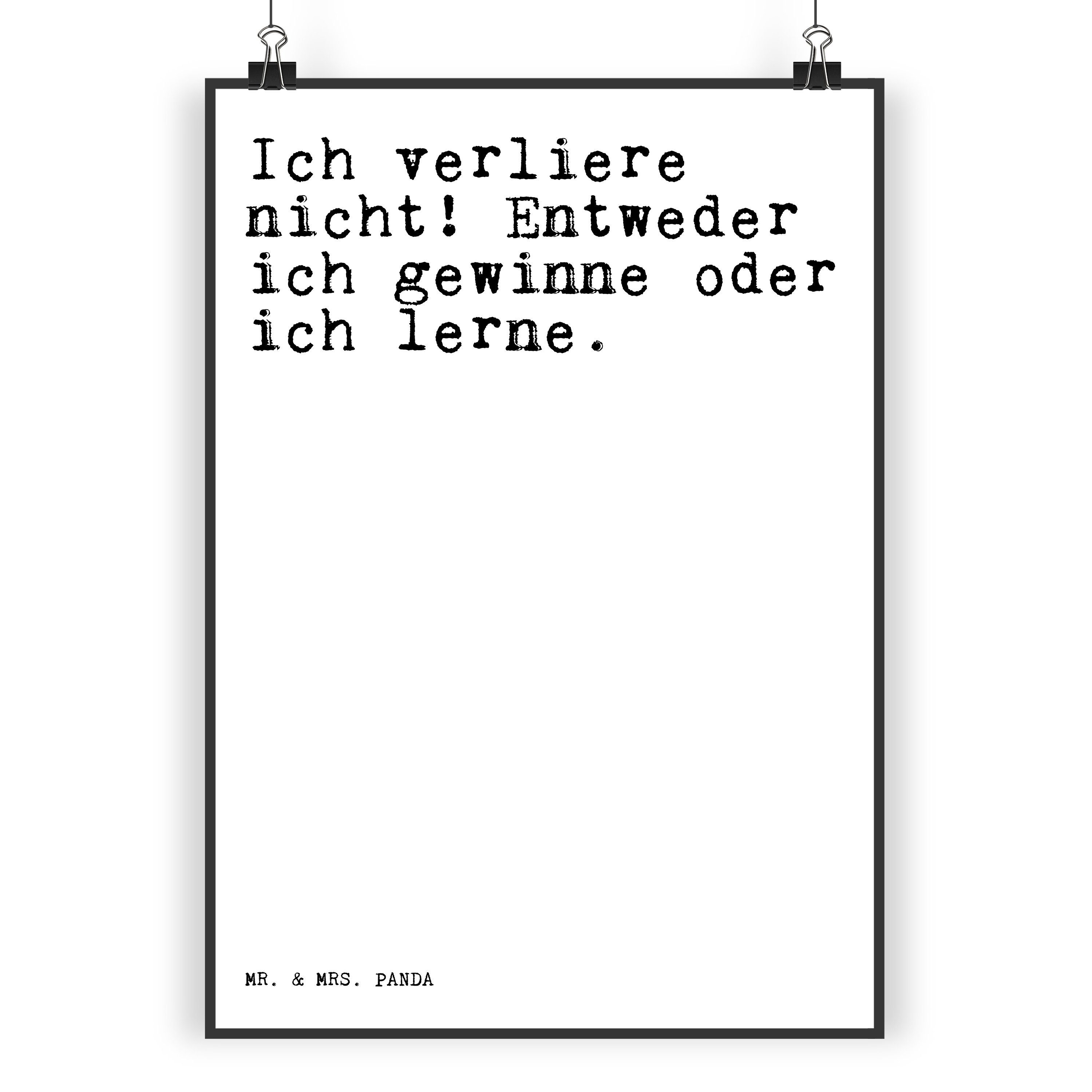 Mr. & Mrs. Panda Poster »Ich verliere nicht! Entweder... Weiß