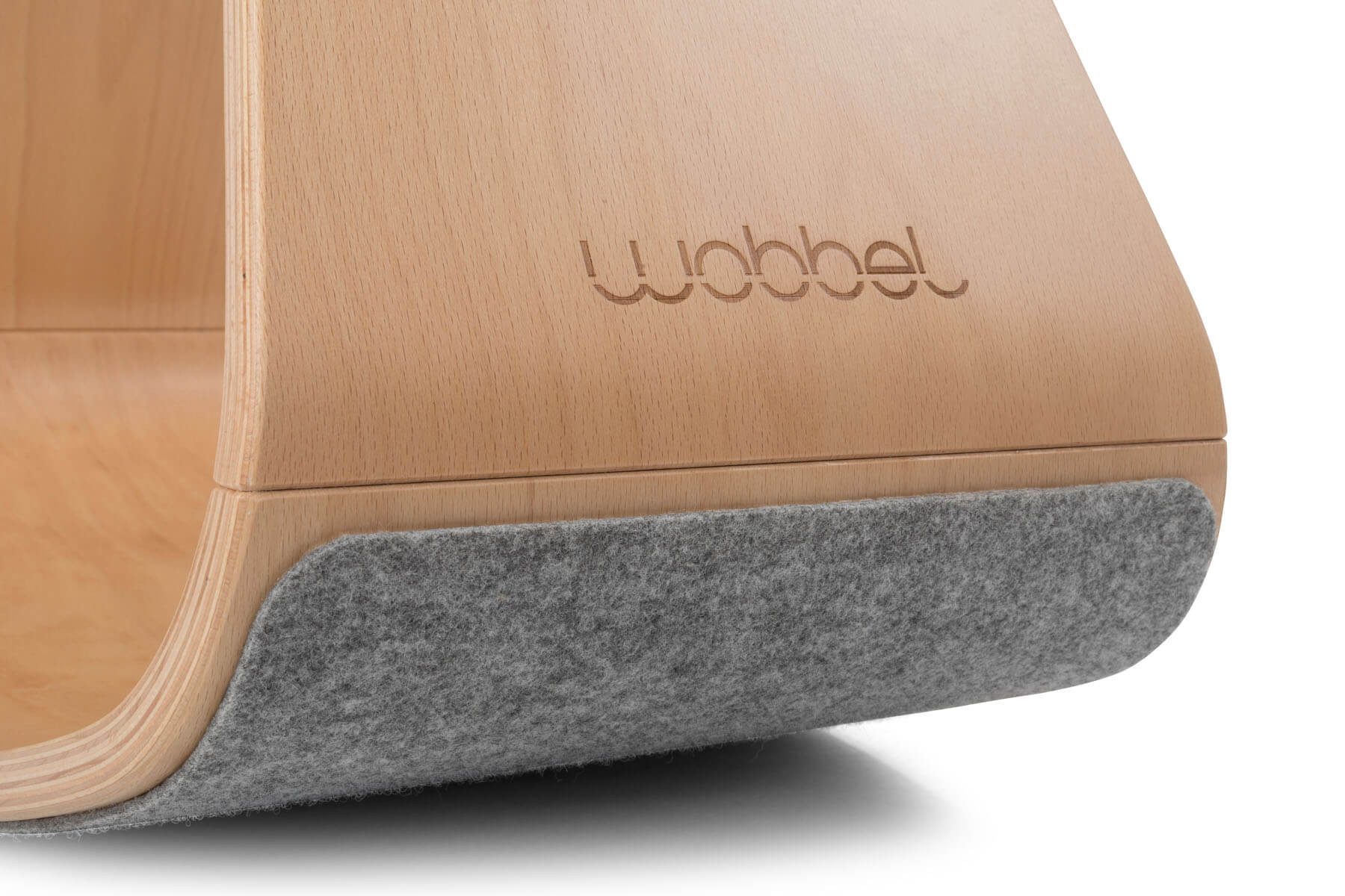 Wobbel Balanceboard Wobbel Up, Filz mausgrau