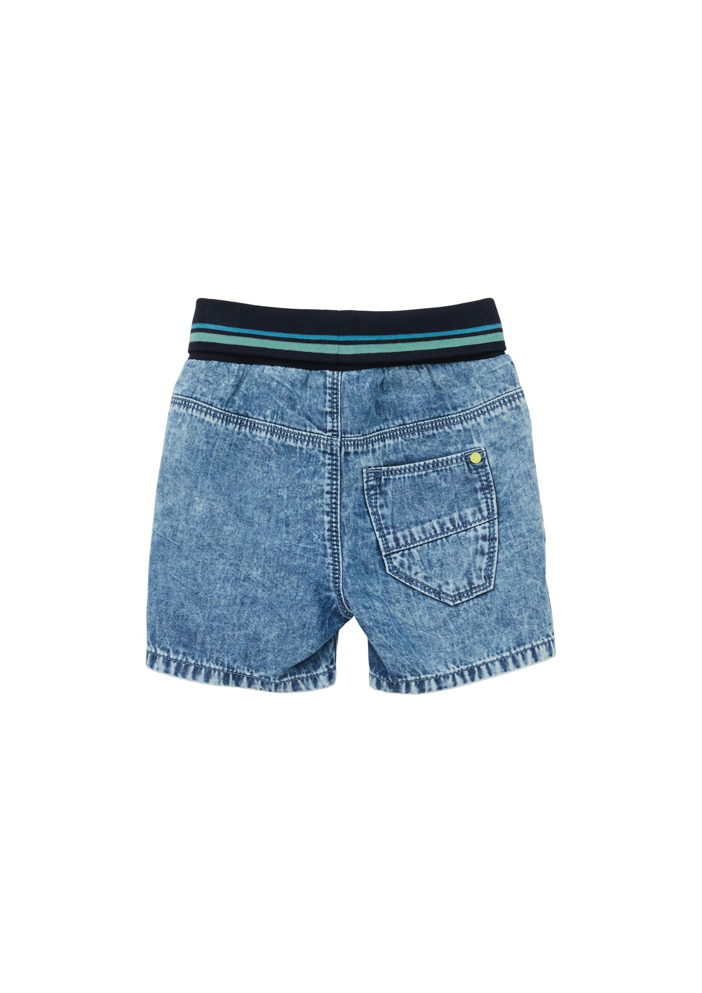 s.Oliver Shorts Leg / Jeans-Shorts Kontrast-Details Rise High Fit Regular / / Straight