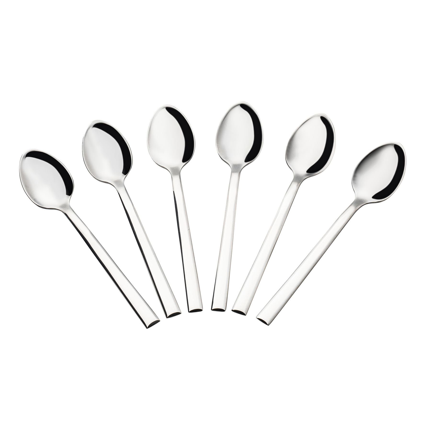 Asphald Besteck-Set Invicta Design 6er Set Teelöffel / Kaffeelöffel 18/10 Edelstahl (6-tlg), 6 Personen, Edelstahl 18/10, Spülmaschinenfest und Rostfrei