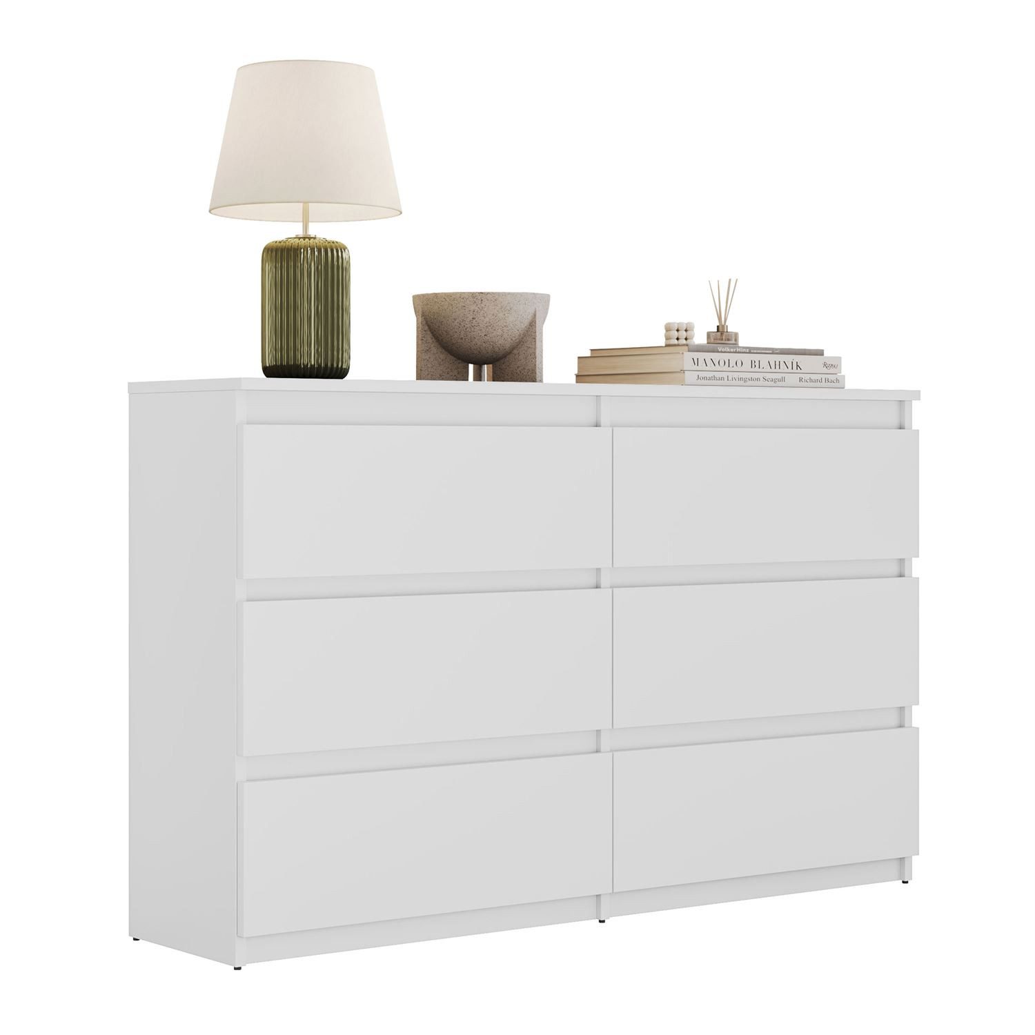 Lookway Kommode HANA M6– elegante Kommode mit geräumigen Schubladen, Breite: 120 cm und 140 cm