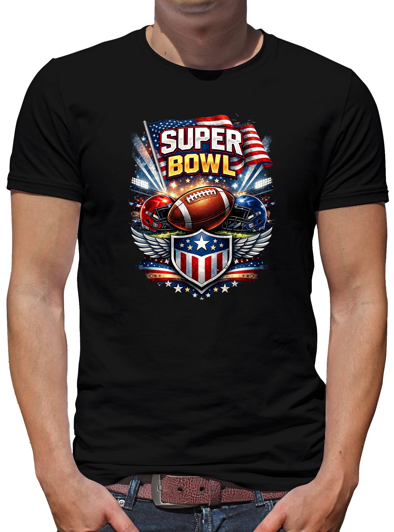 TShirt-People Print-Shirt Super Bowl 2026 günstig online kaufen