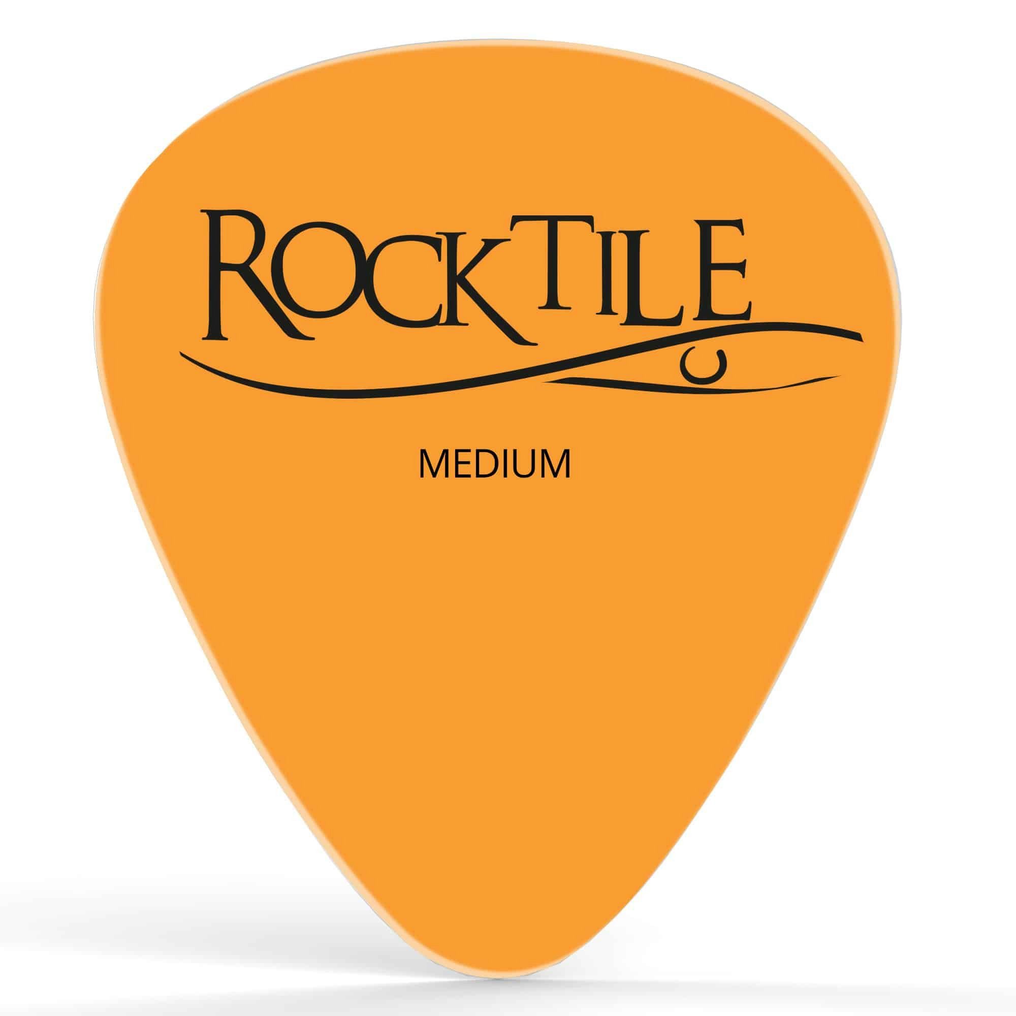 Rocktile Plektrum Plektren - Tortoise Design Guitar Pick, Stärke "Medium" (0,7 mm), 12 Stück im Set