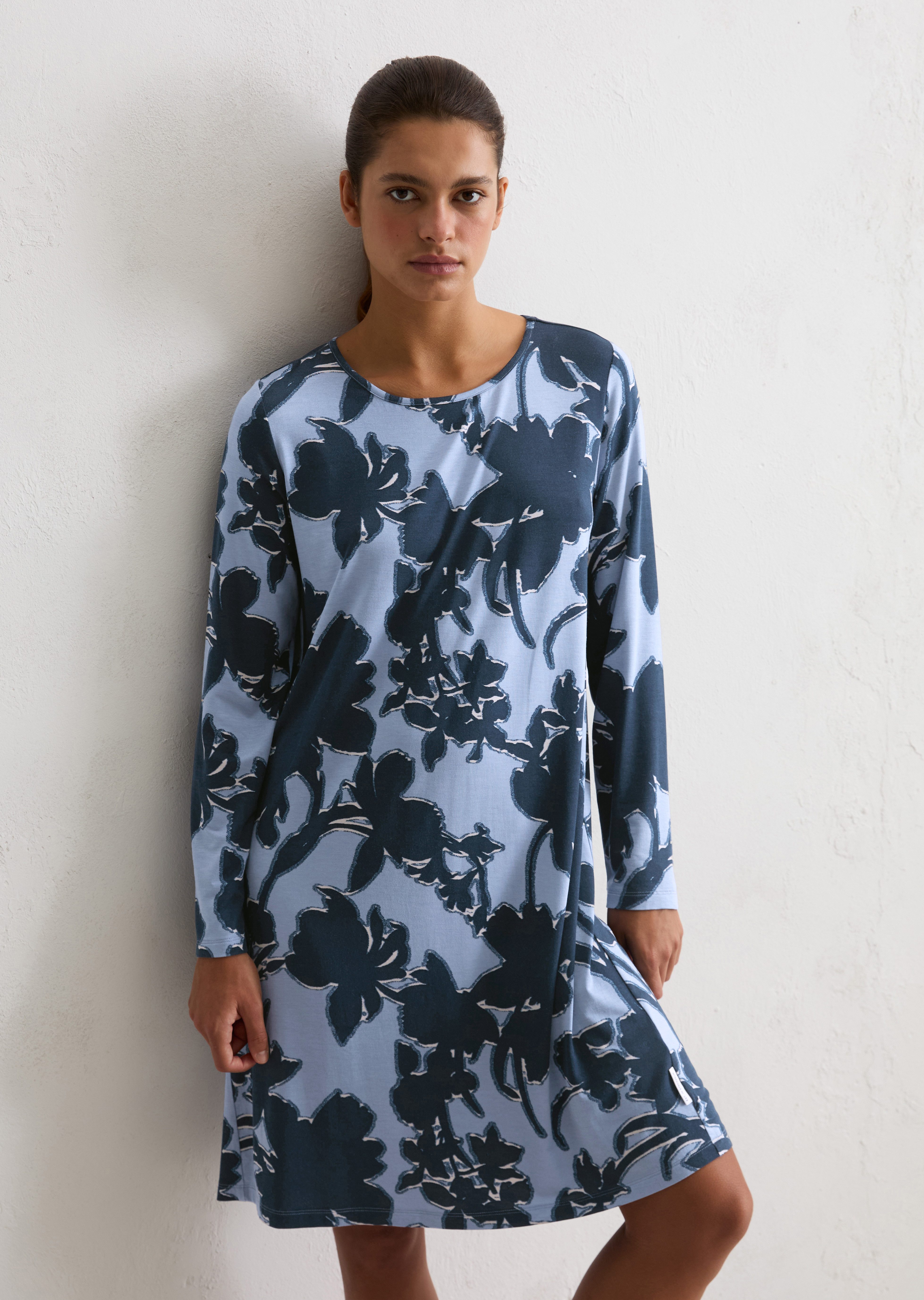 Marc O'Polo Nachthemd Rundhalsausschnitt, langärmelig, legere Passform günstig online kaufen