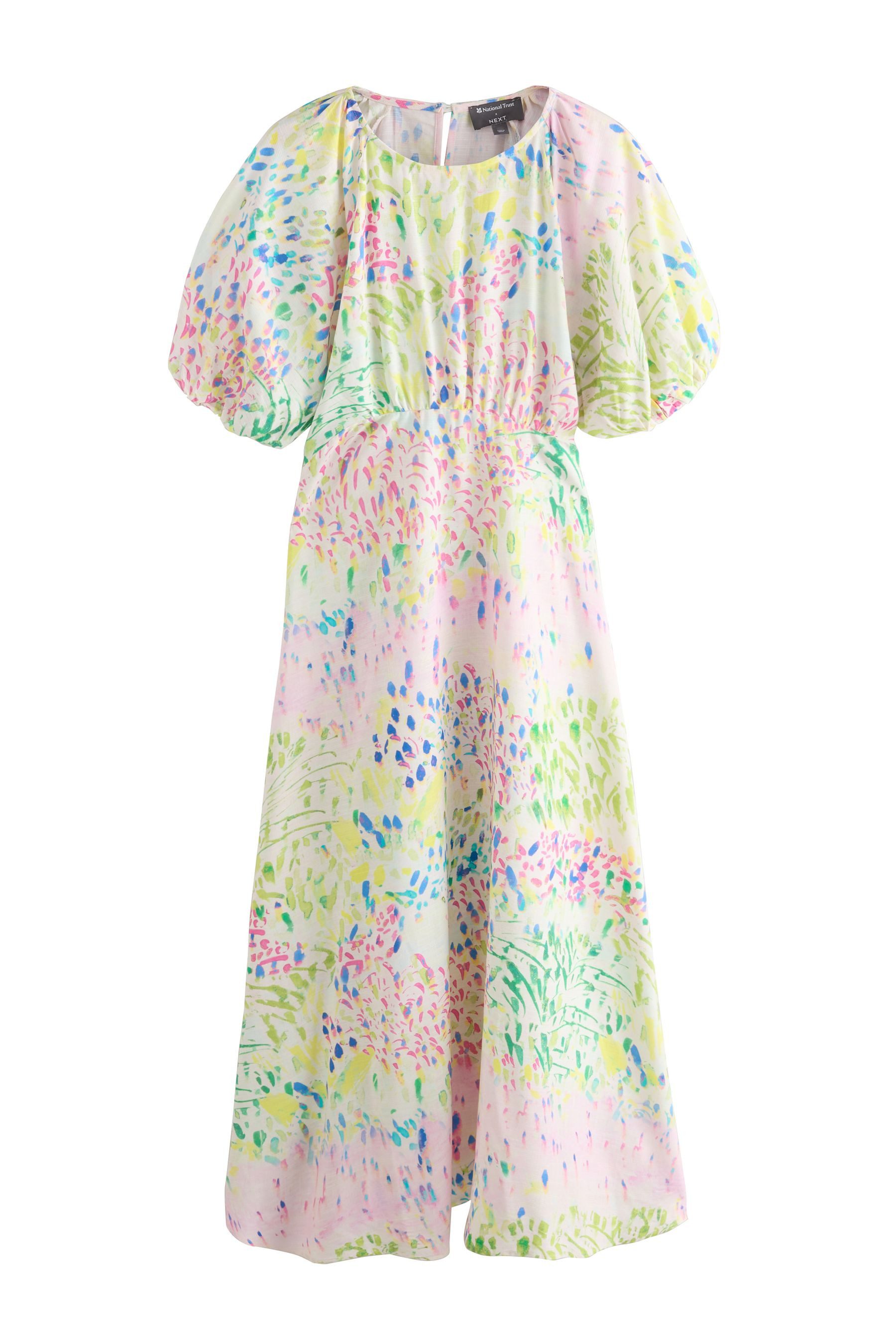Next Midikleid Midikleid mit Puffärmeln (1-tlg)