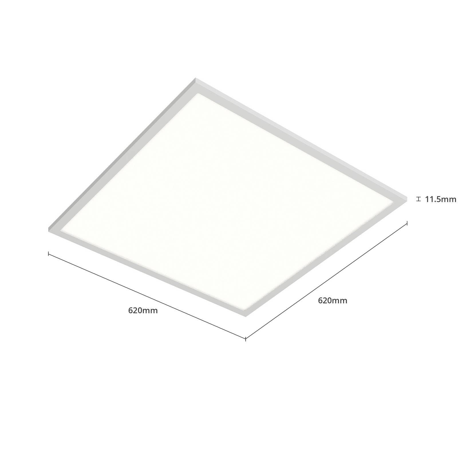 Arcchio LED Panel Vinas, inkl. universalweiß, weiß, flammig, Aluminium, Leuchtmittel 1 LED-Leuchtmittel fest verbaut, Kunststoff, Modern