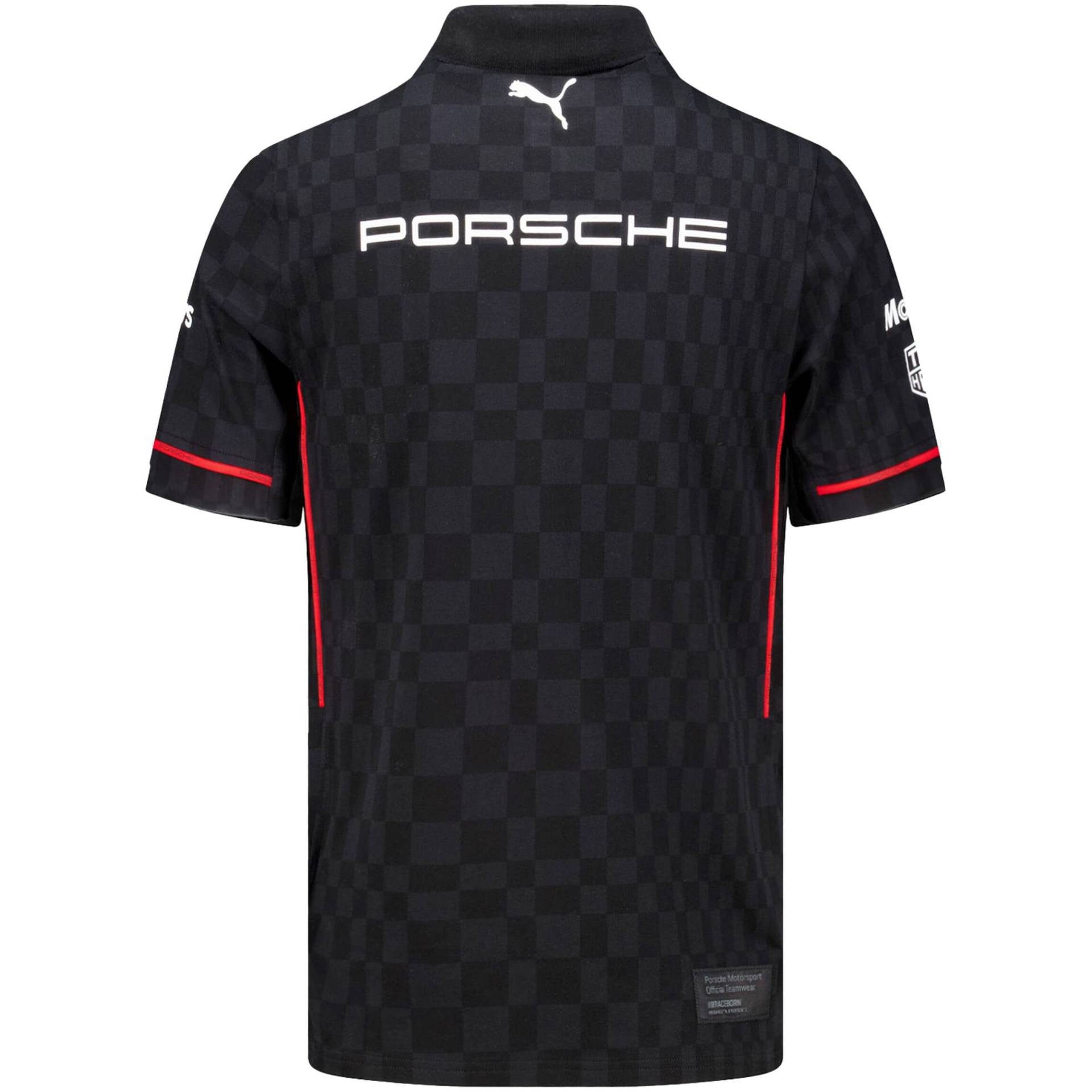 Porsche Motorsport Poloshirt Porsche Motorsport Team Polohemd Schwarz mit R günstig online kaufen