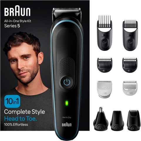 Braun Haarschneider All-In-One Styling Set MGK5445, Set für Bart, Wasserdicht, 100 Min. kabellose Laufzeit