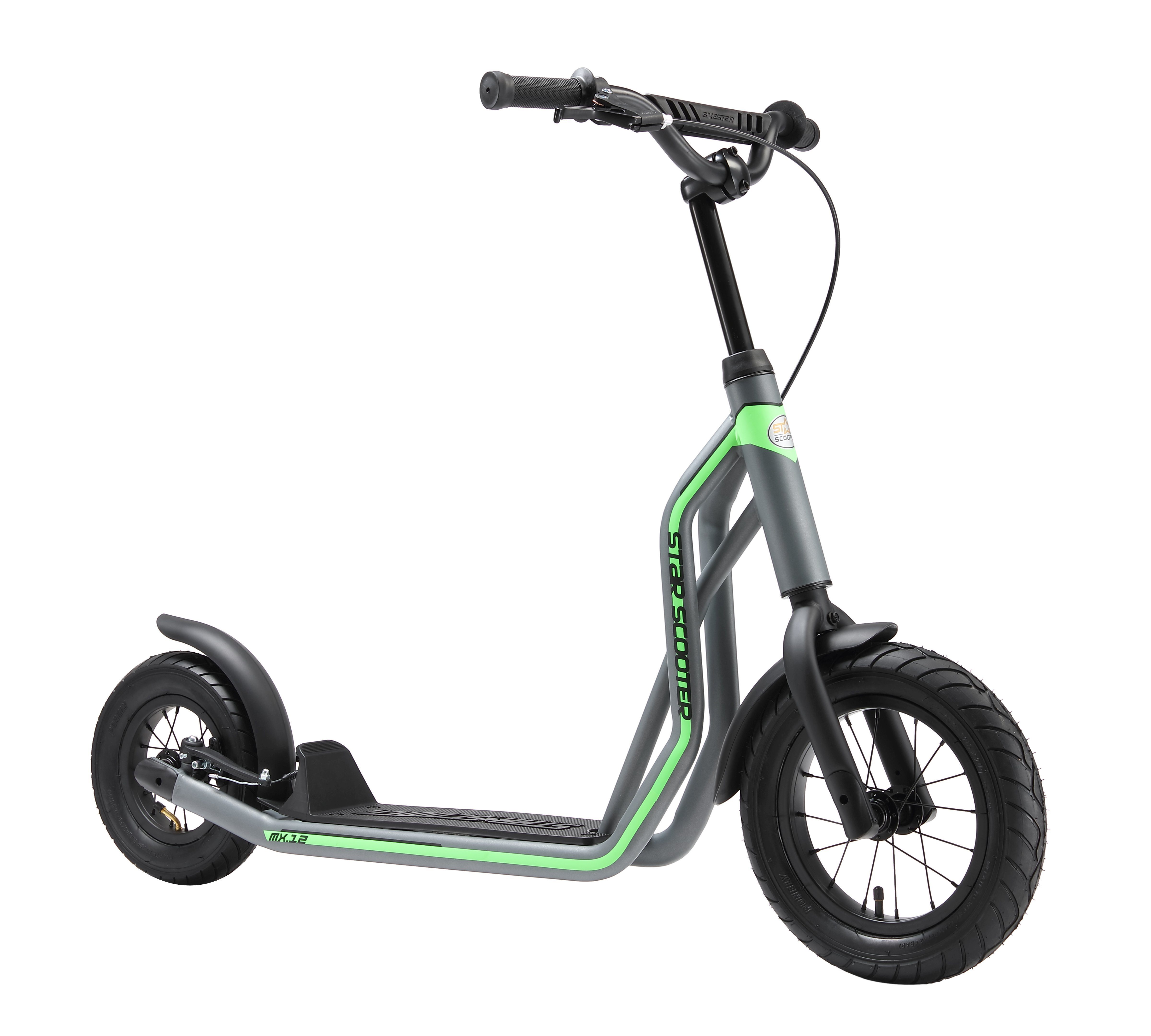Star-Scooter Cityroller 12 Zoll, ab 8 Jahre, Kinder City Roller ab 124 cm, Jungen, Mädchen, Höhenverstellbar, Seitenständer