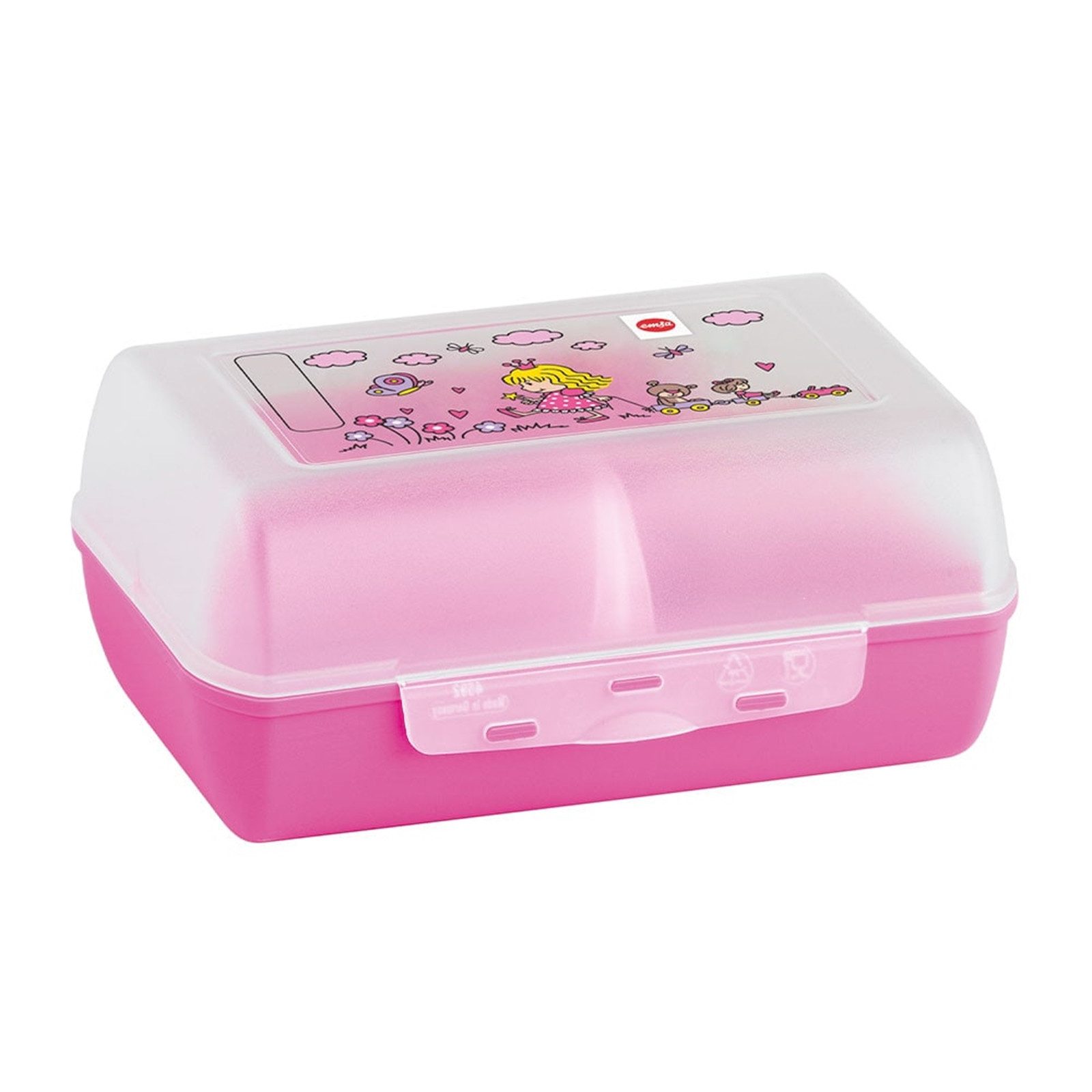 Emsa Lunchbox Brotdose Princess Variabolo, hochwertiger Kunststoff, (Stück, 1 Brotdose), Clipbox Lunchbox