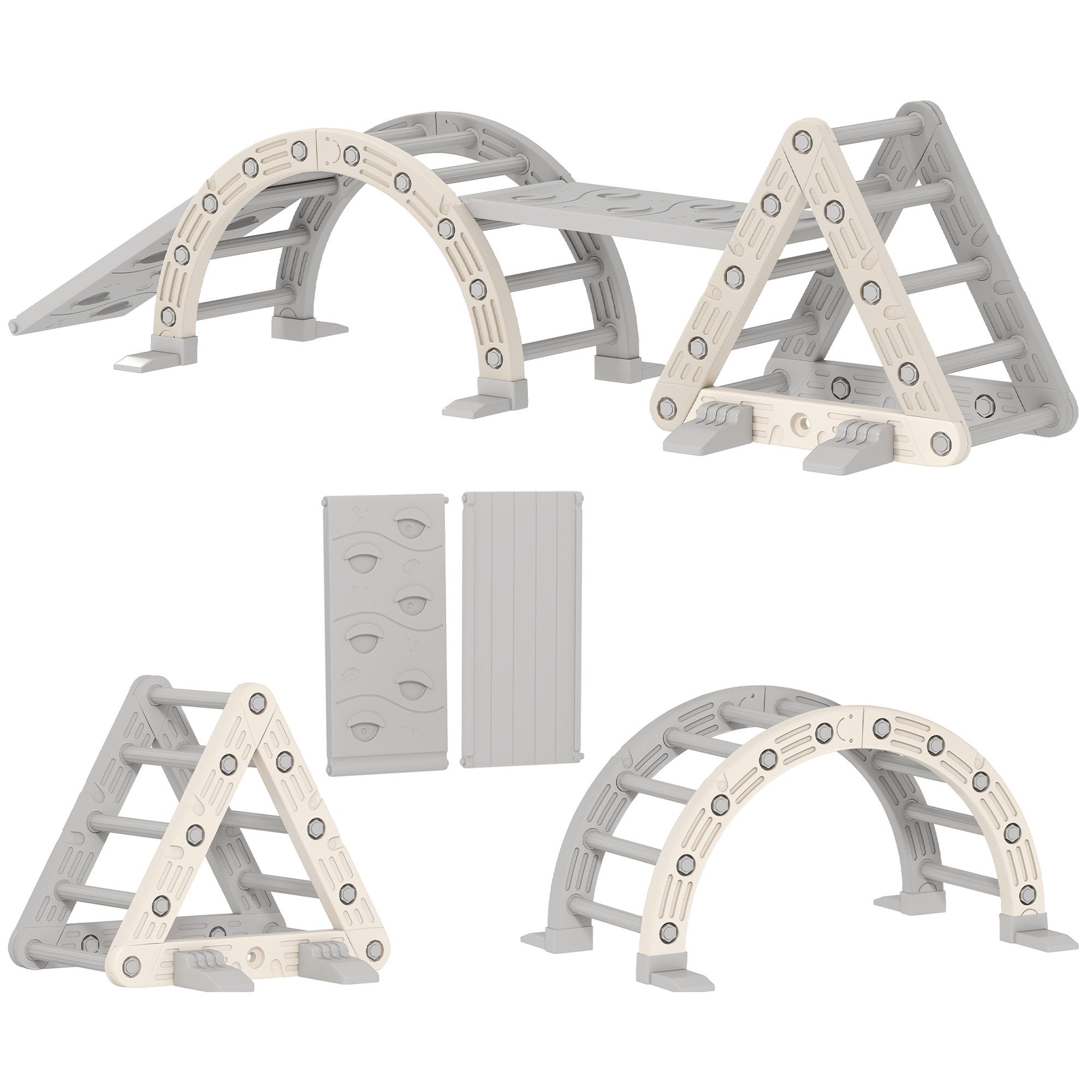 AIYAPLAY Klettergerüst mit Rutsche, (Kletterdreieck, 1-St., günstig online kaufen