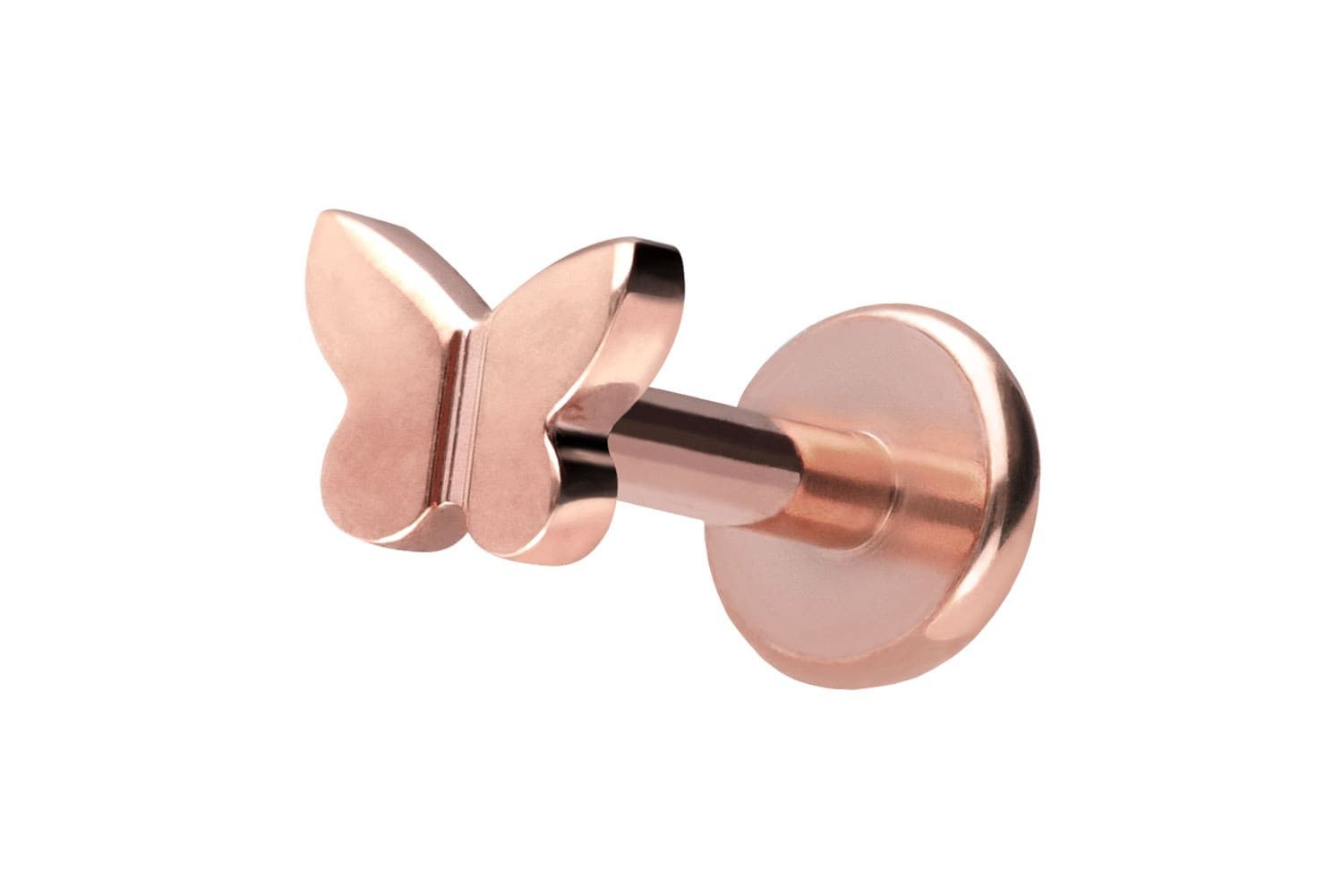 PIERCINGLINE Piercing-Set Titan Labret mit Push Fit SCHMETTERLING (Labrets, 1-tlg)