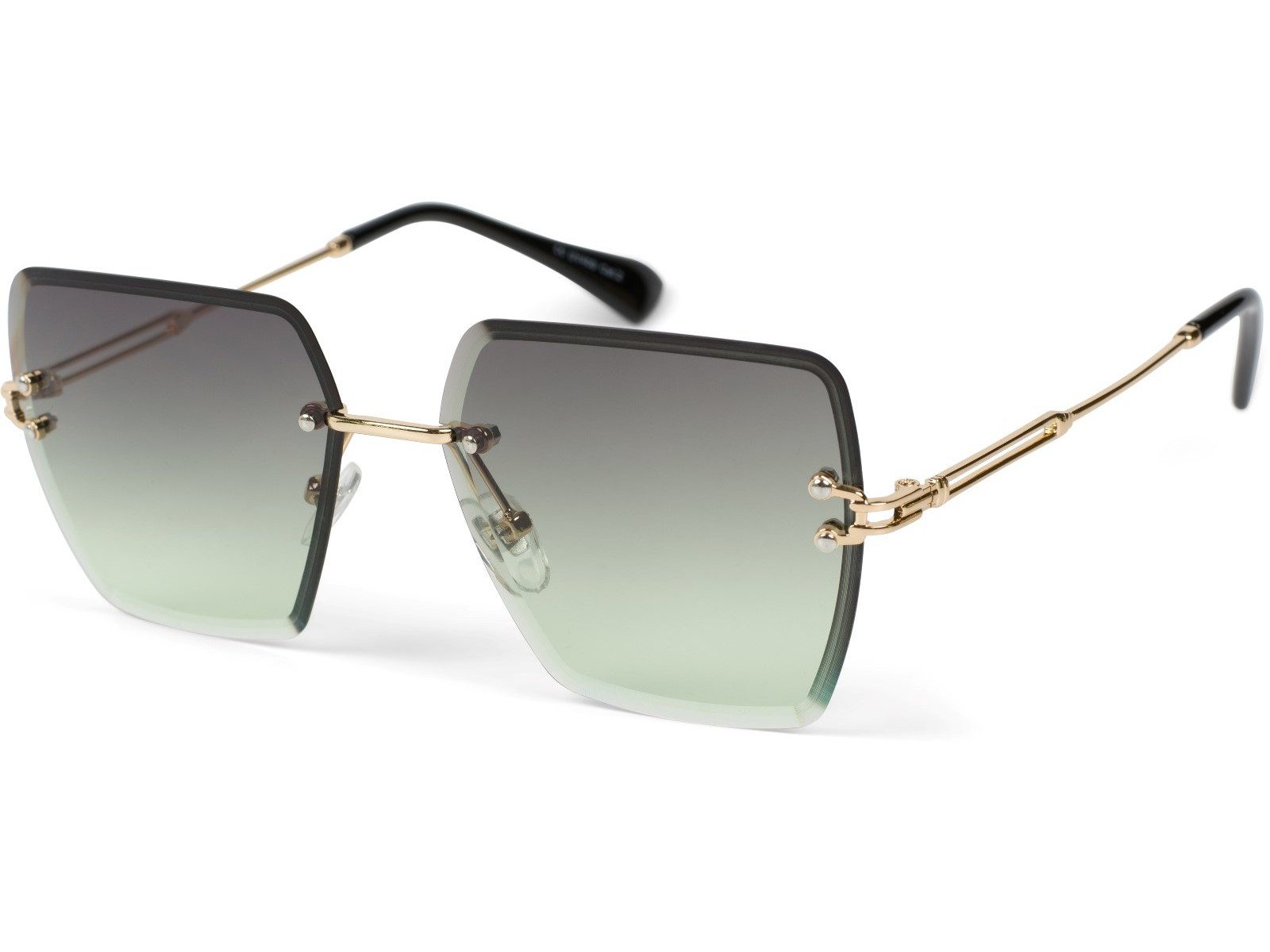 styleBREAKER Sonnenbrille Rahmenlose Rechteckige Sonnenbrille mit Diamant Schliff (1-St)