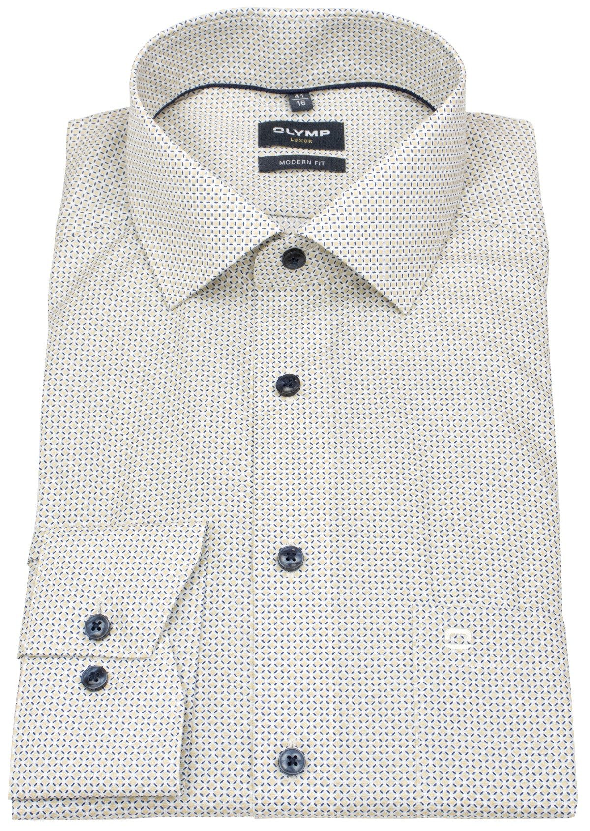 OLYMP Businesshemd Modern Fit leicht tailliert bügelfrei Kentkragen günstig online kaufen