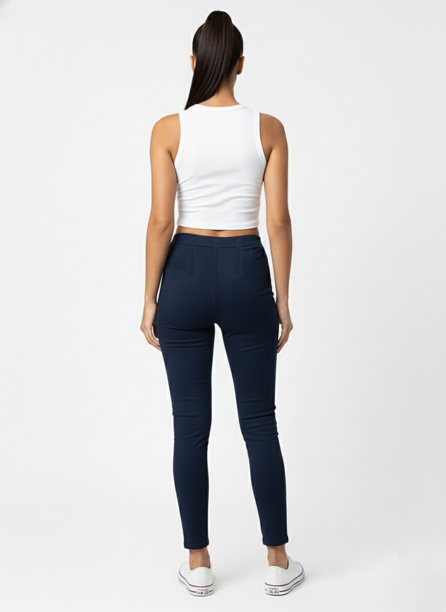 Kendindza Collection Stretch-Hose Skinny Damen Jegging Stretch Stoffhose High Waist Damen elegant Weiches Material - Skinny Jeggings elastisch – Bild 4 von 5