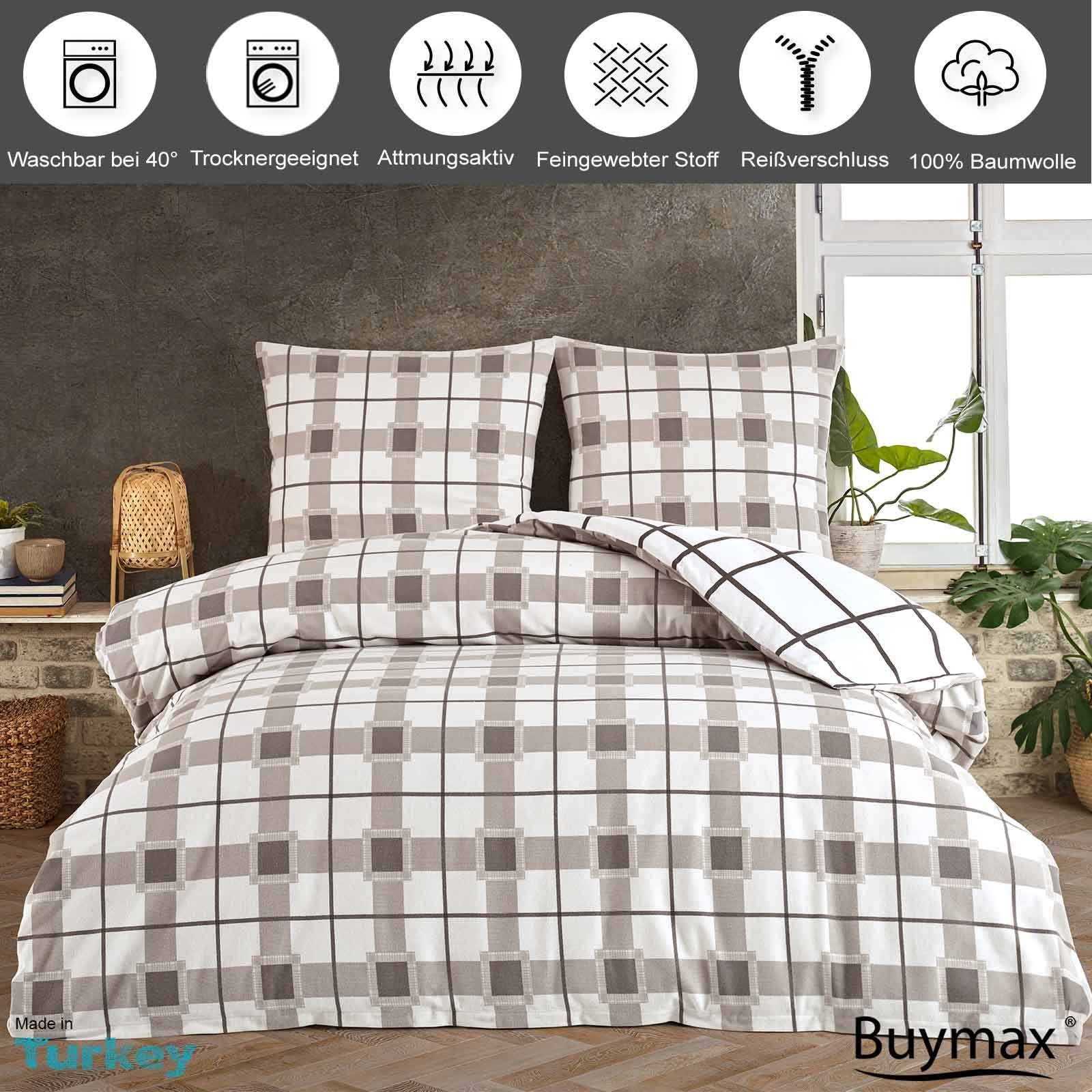 Buymax Bettwäsche warme Herbst- und Winterbettwäsche Nuevo, Biber: 100% Bau günstig online kaufen