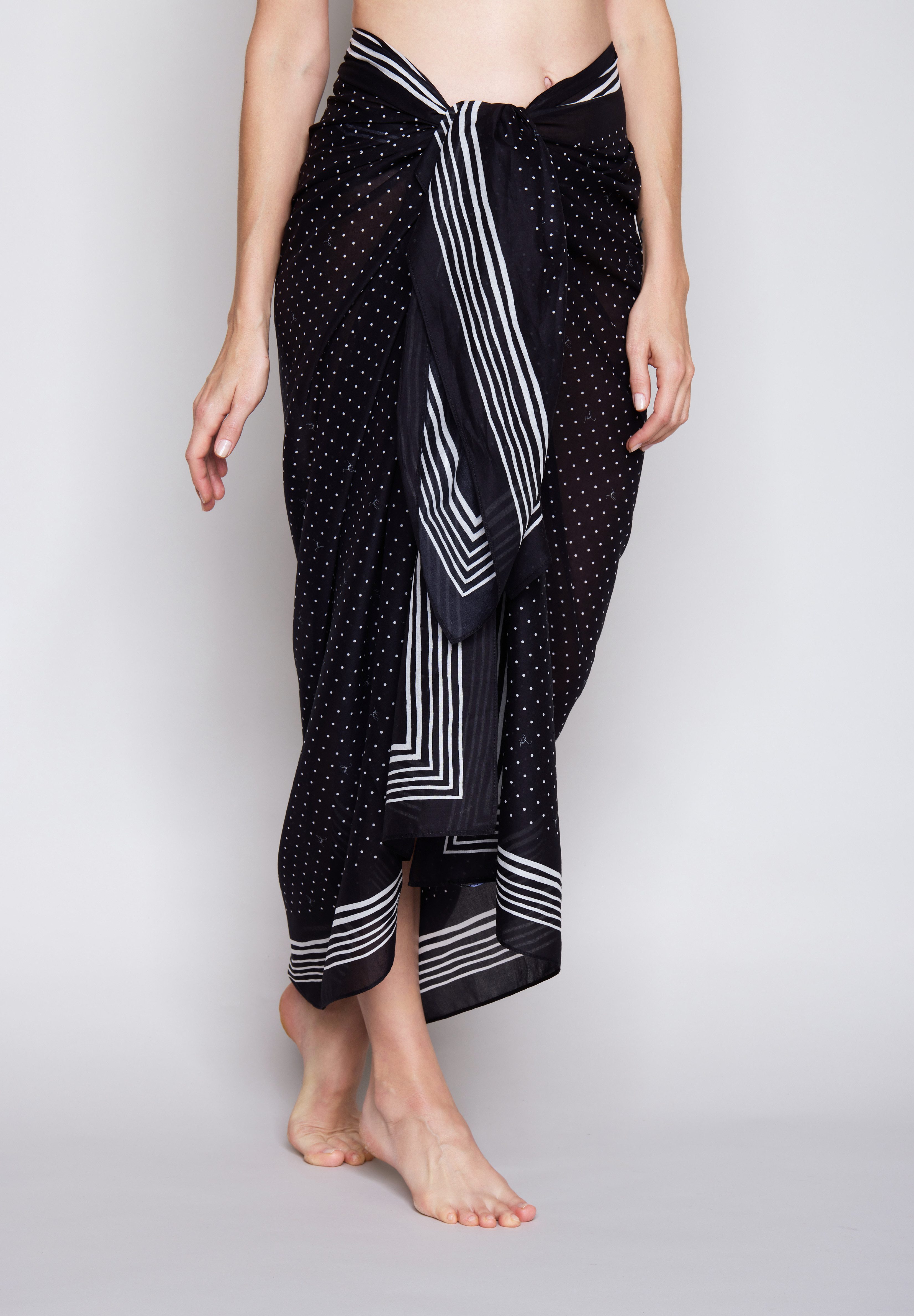 JOOP! Pareo, mit Punkten und Streifen zum Binden