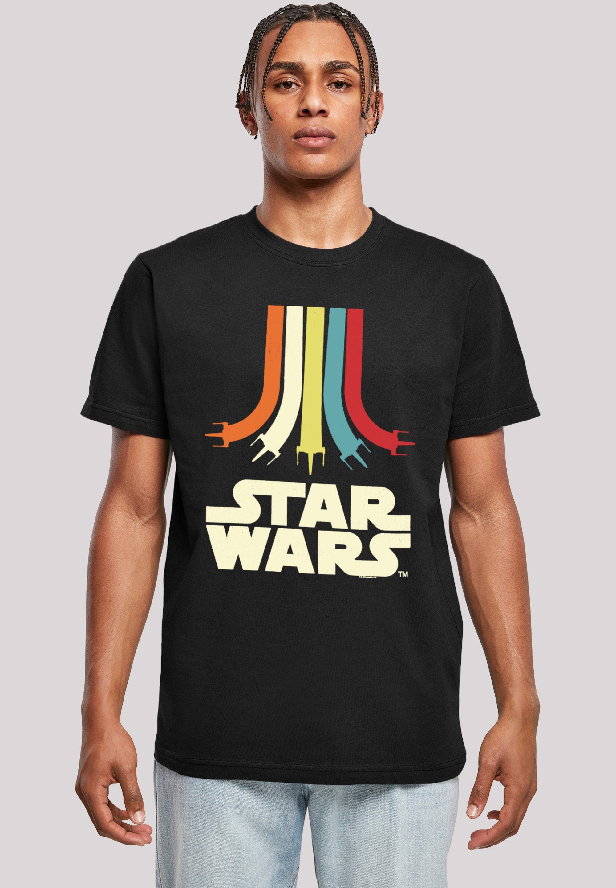 F4NT4STIC T-Shirt Star Wars Retro Rainbow Regenbogen Print | T-Shirts