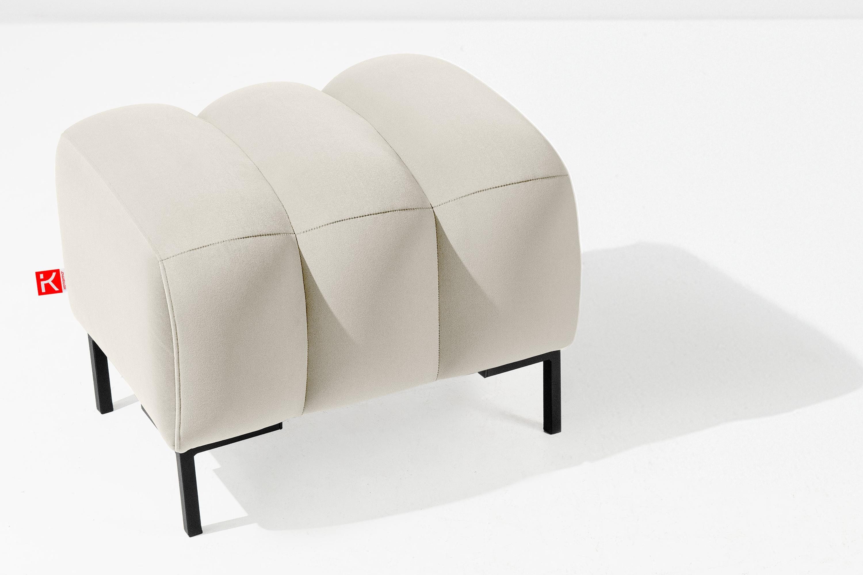 KONSIMO® Sitzhocker Polsterhocker PECCO hergestellt in der EU, Veloursstoff günstig online kaufen