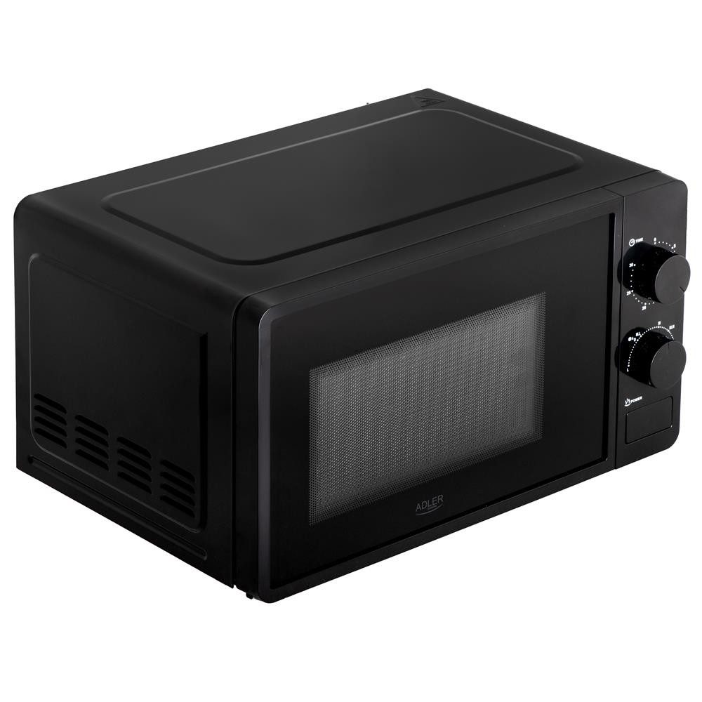 Adler Backofen mit Mikrowelle AD 6206, 20L, 700W, Mikrowellenherd, Timer, schwarz