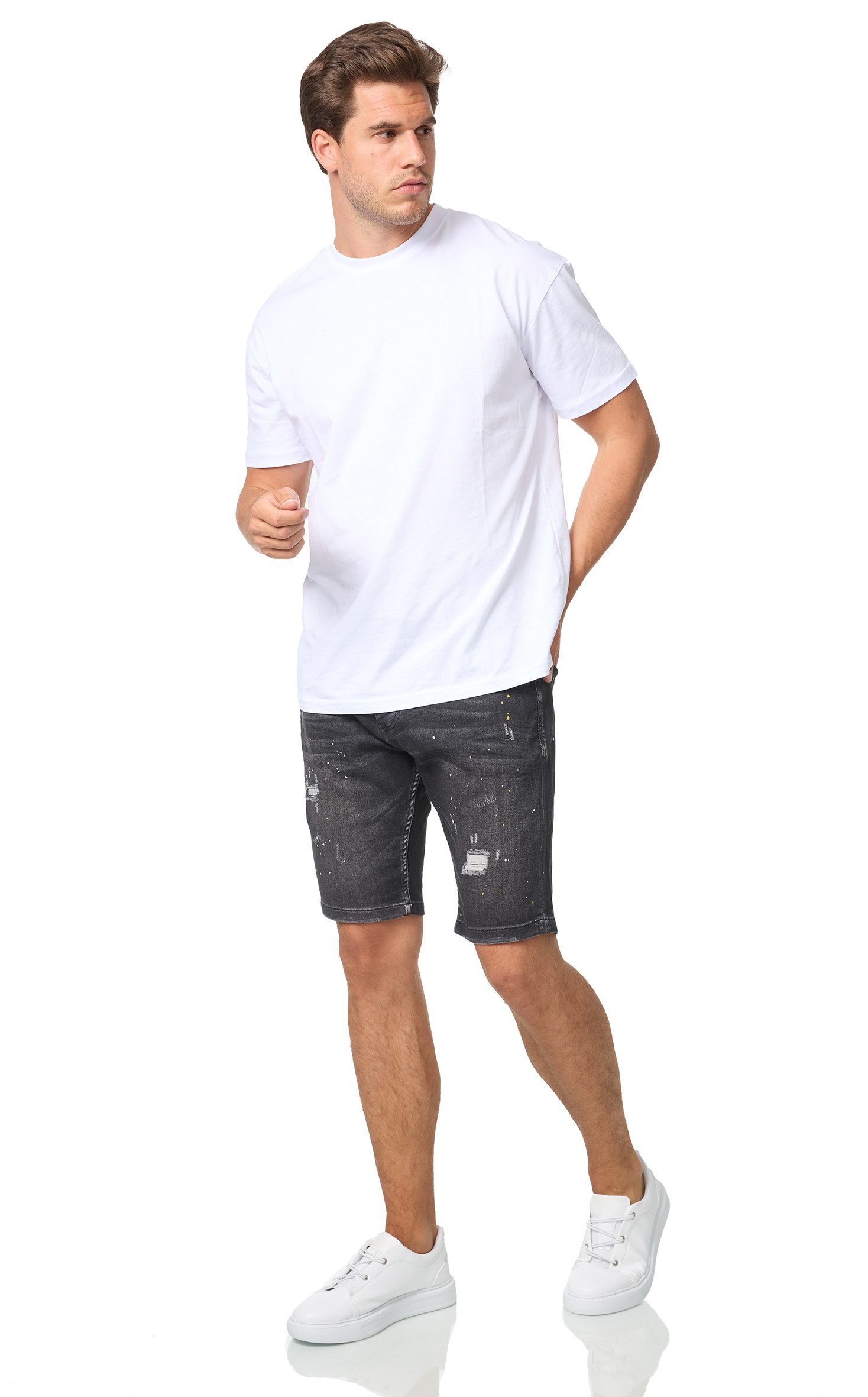 Denim House Jeansbermudas Herren Jeansshort im Destroyed Look mit Stretch S günstig online kaufen