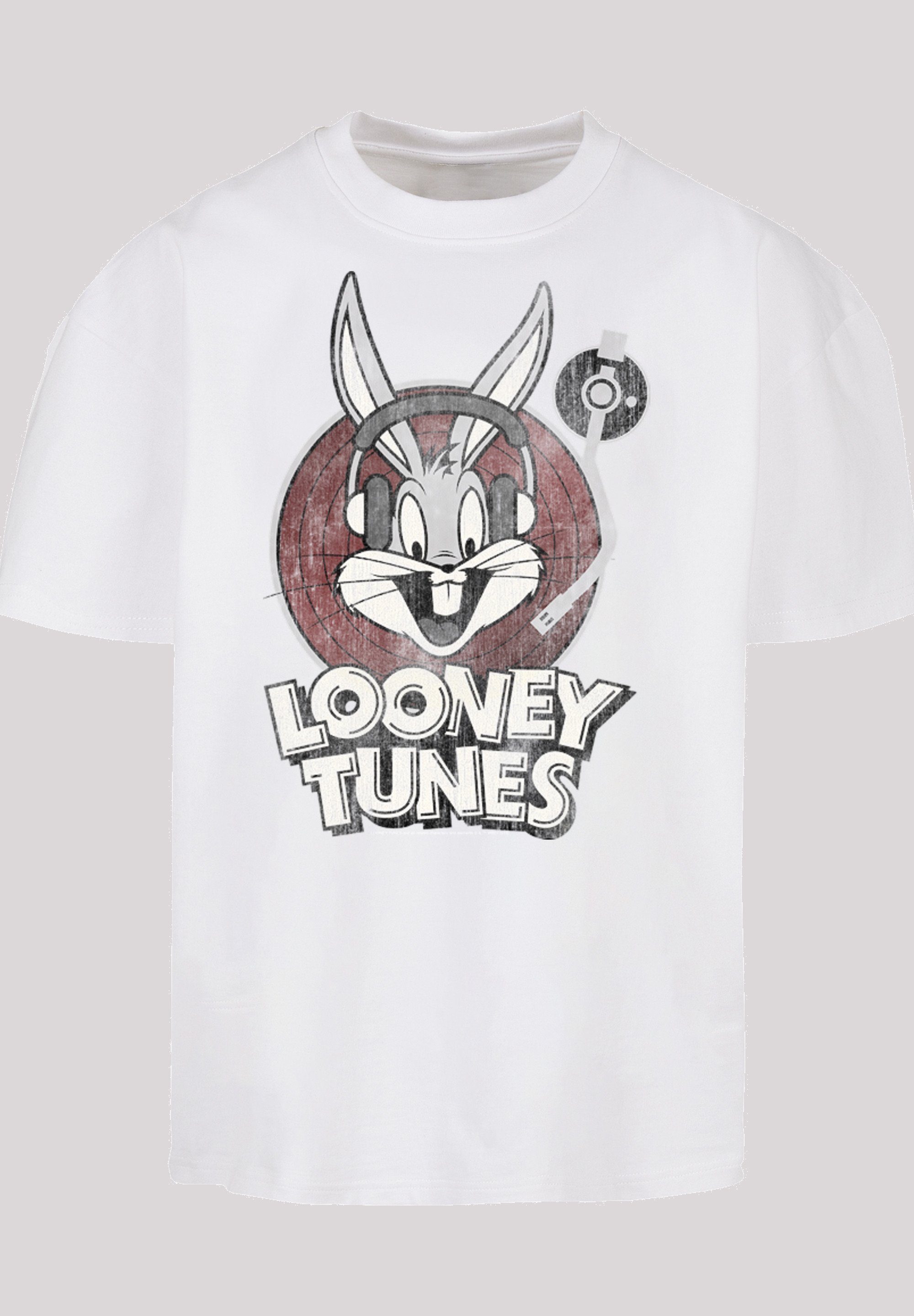 F4NT4STIC Kurzarmshirt Herren Looney Tunes Bugs Bunny with Ultra Heavy Cotton Box Tee (1-tlg) white