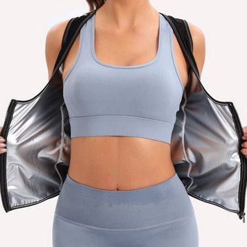 AUKUU Shaping-Body Sportliche Sportliche Damen Shapewear mit festem Reißverschluss Laufweste zur Bauchkontrolle und Schweißbekleidung