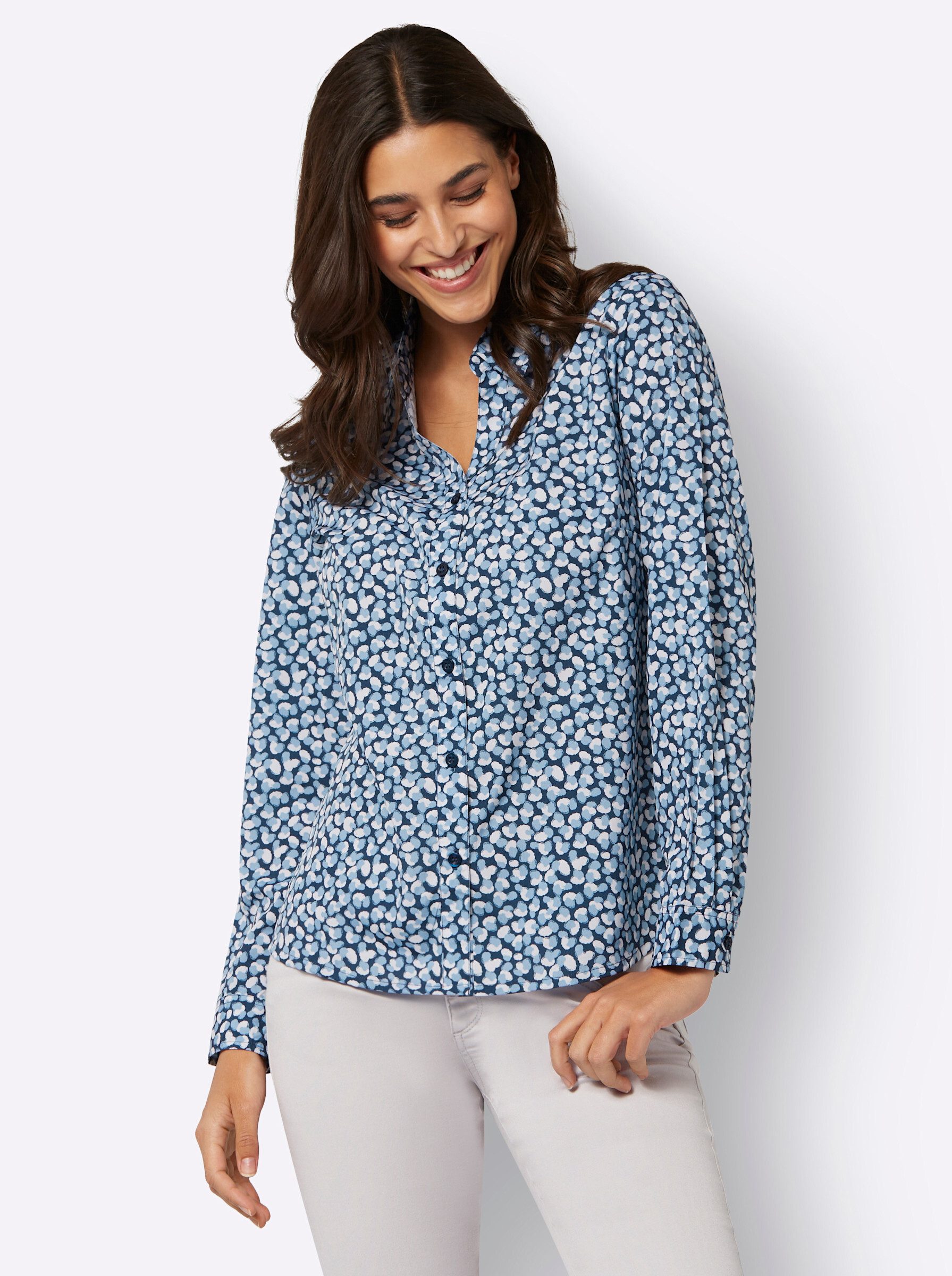 Sieh an! Klassische Bluse Langarmbluse . günstig online kaufen