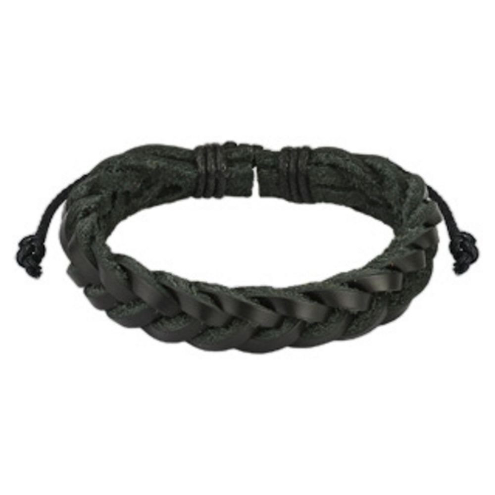 Armband BUNGSA 1-tlg), (1 Unisex geflochten Armband aus schwarz Bracelet Armband, Armschmuck Leder