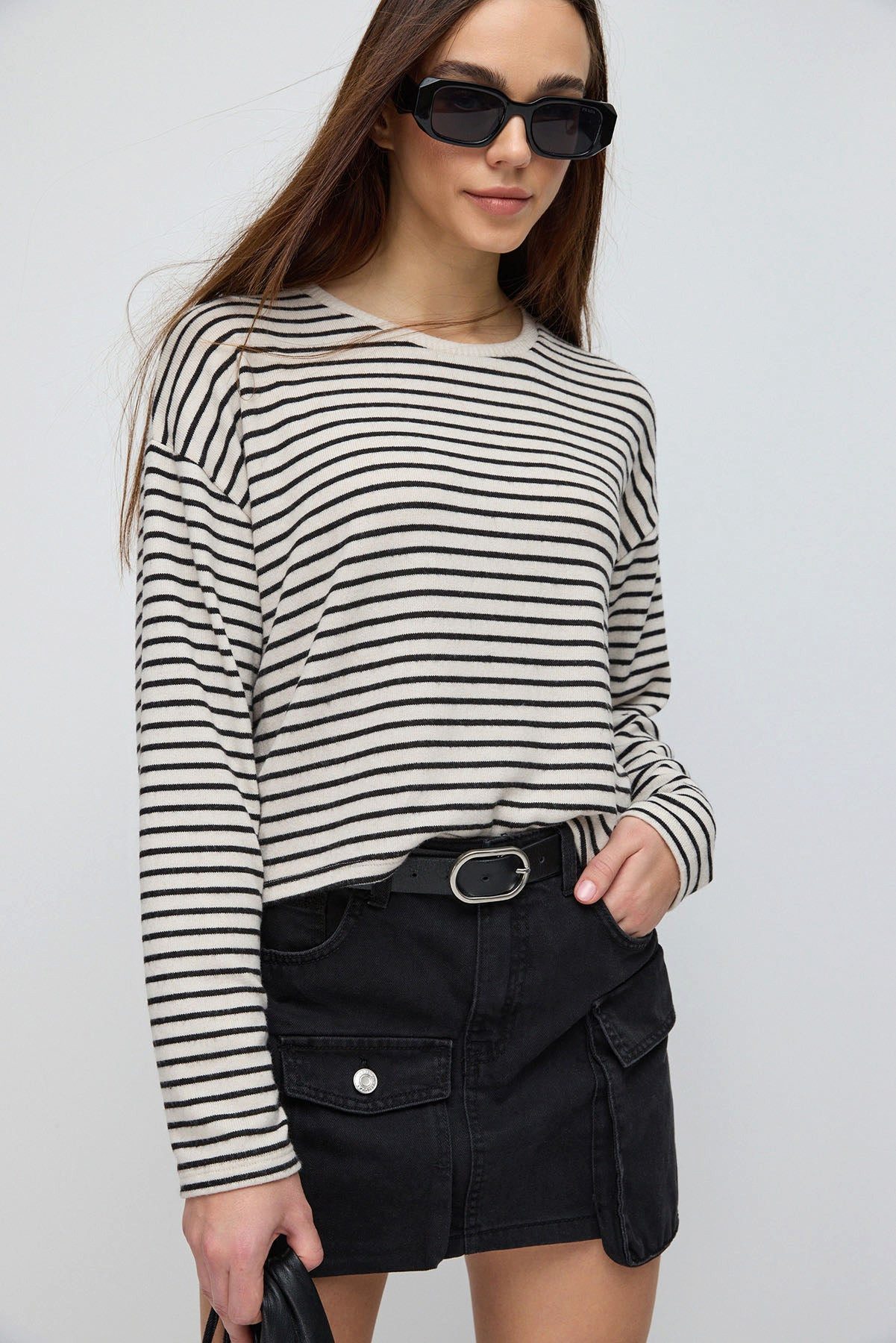 No Matter What Blusentop Basic-Bluse mit weichem Griff