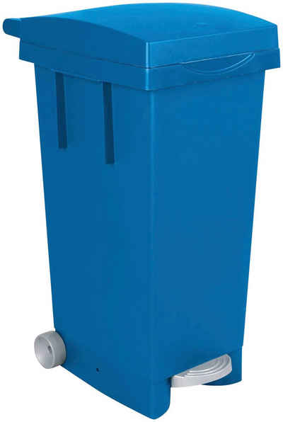 Mülleimer, BxTxH 370 x 510 x 790 mm, Inhalt 80 Liter, blau, 2 Stk